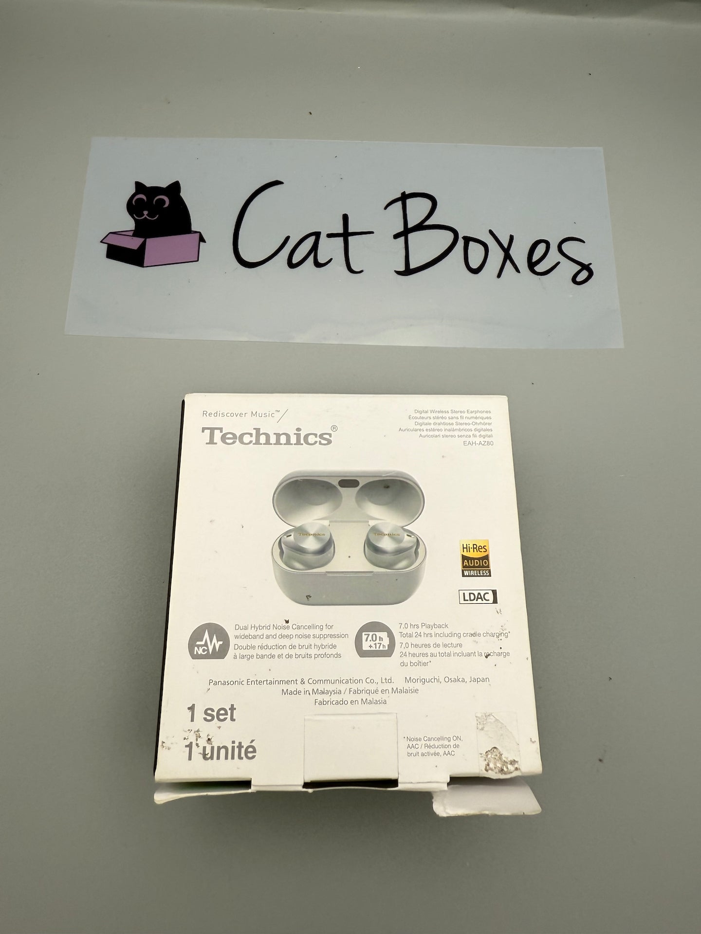 Technics EAH-AZ80 Wireless Earbuds with Noise Cancelling, Silver