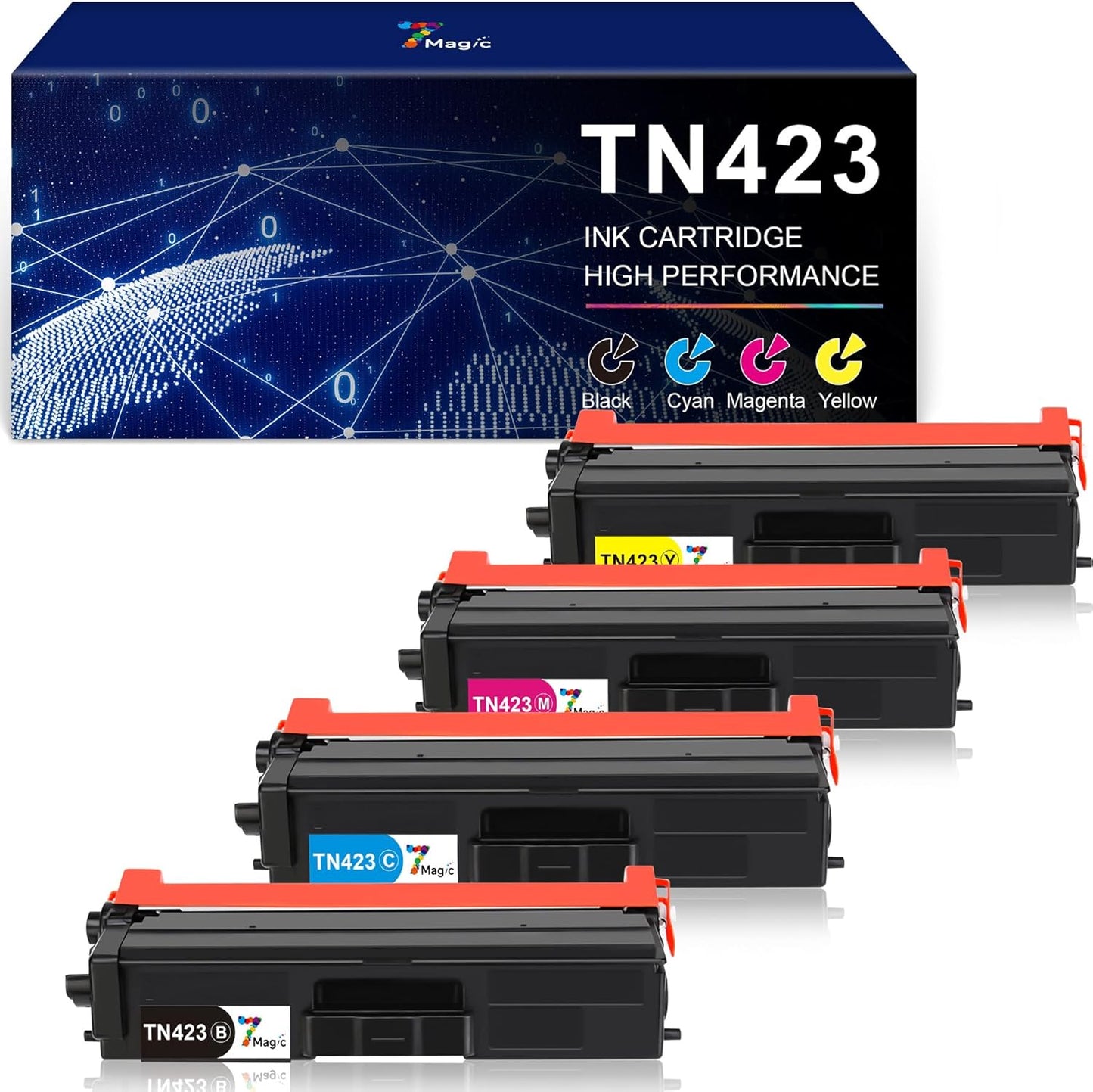 TN423 Compatible Toner Cartridges for Brother - 4 pack - Black & Colours