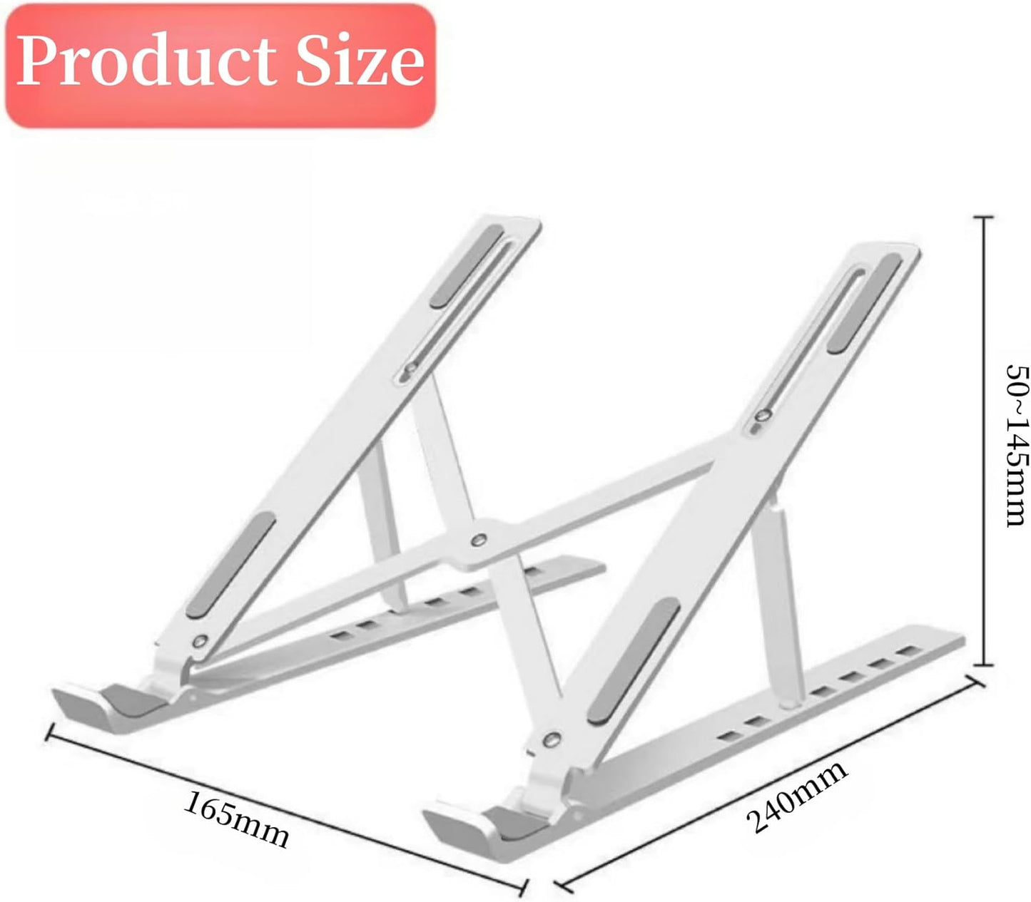 Vnvnvnv Adjustable Laptop Stand - Ergonomic design (white)