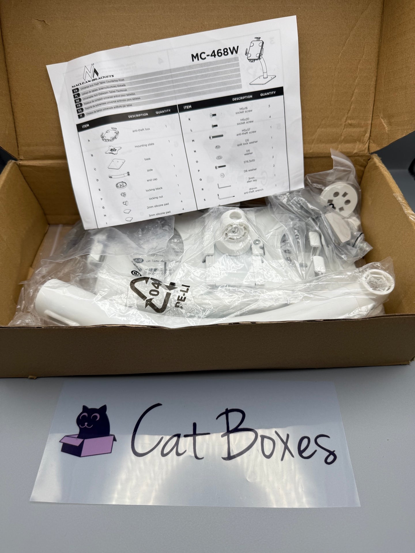 Maclean MC-468W Universal Tablet Holder with Lock Function