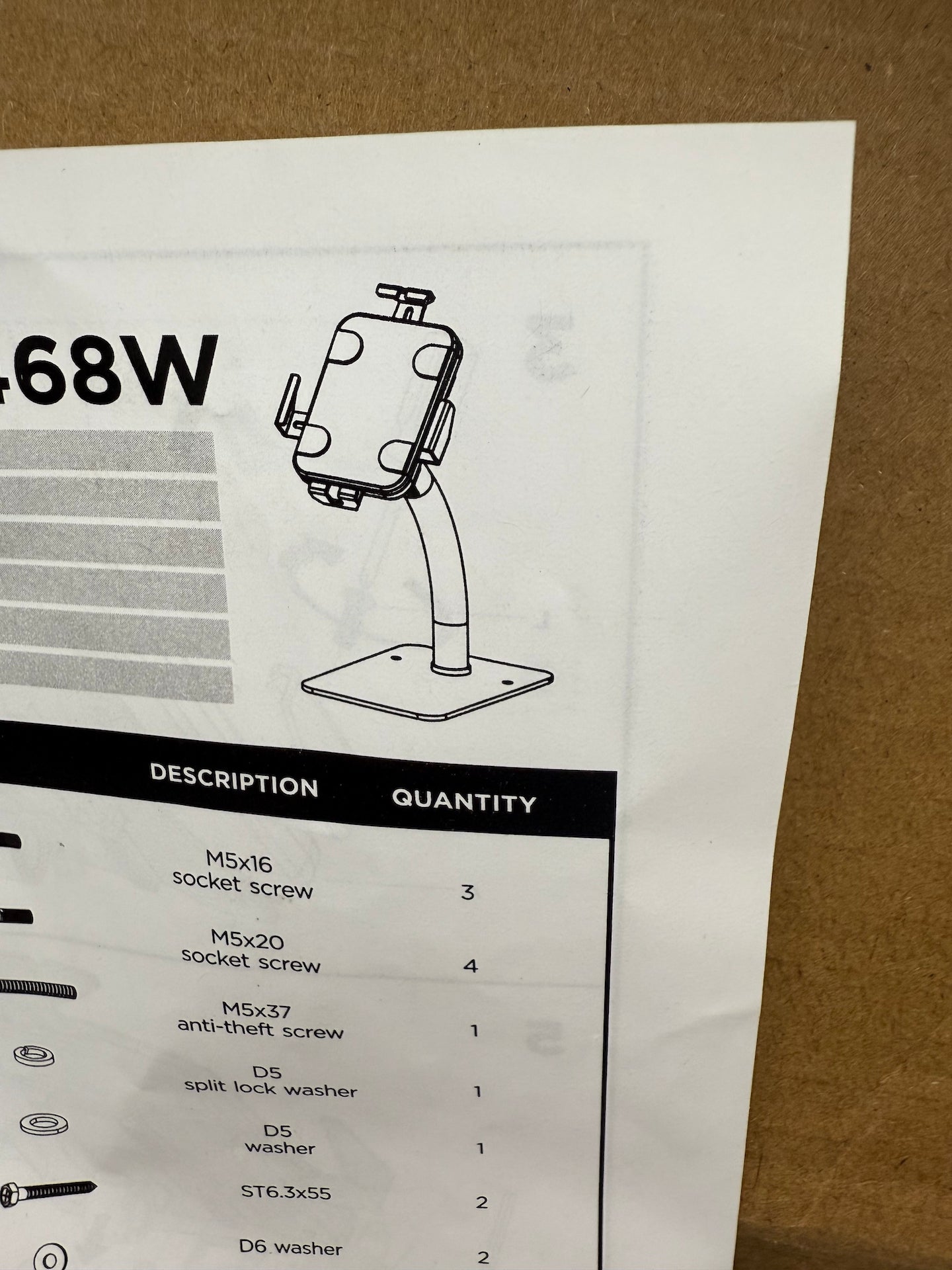 Maclean MC-468W Universal Tablet Holder with Lock Function