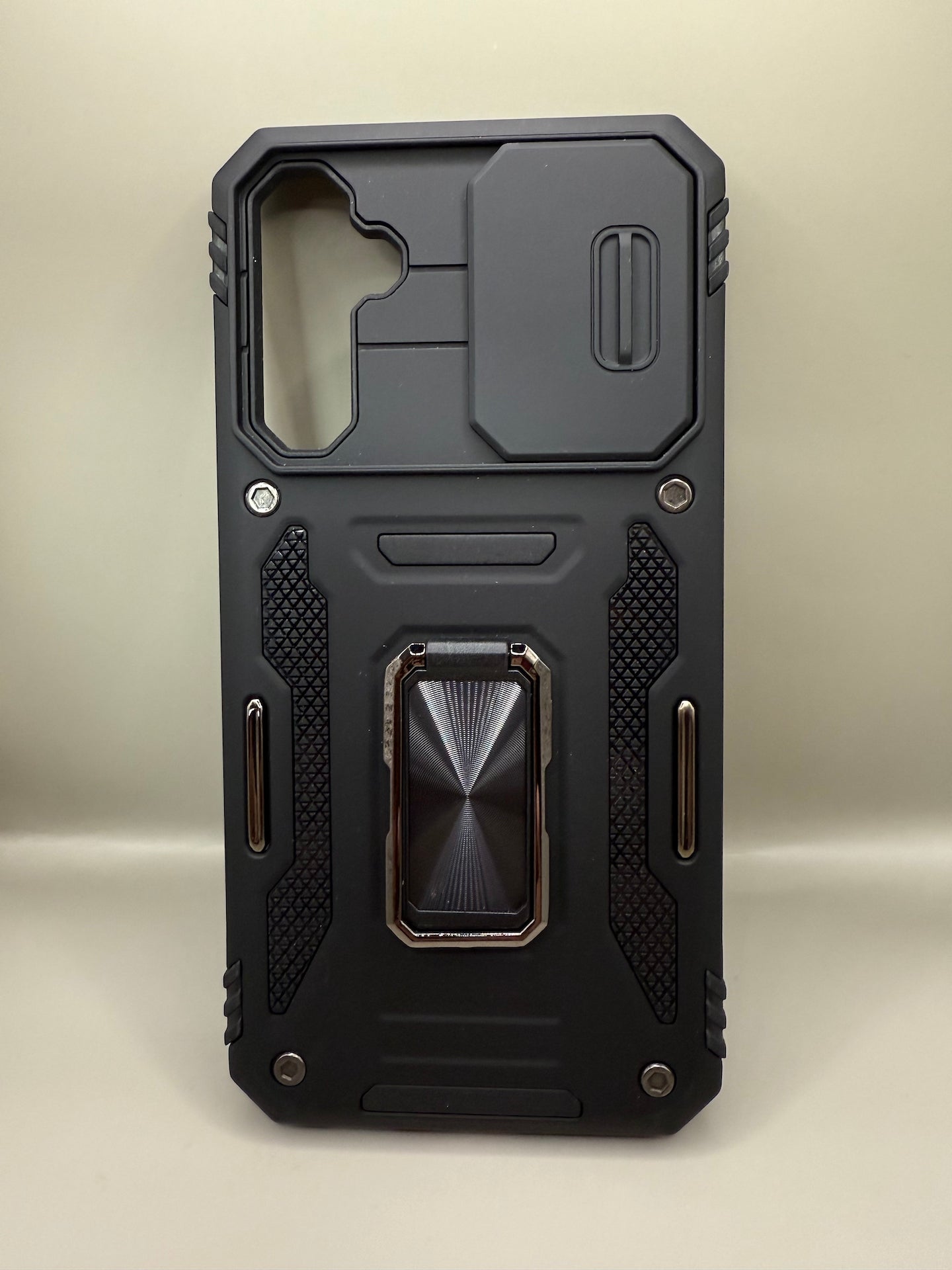 Leyi Samsung A34 5G Phone Case with Camera Lens Cover Slider, Black
