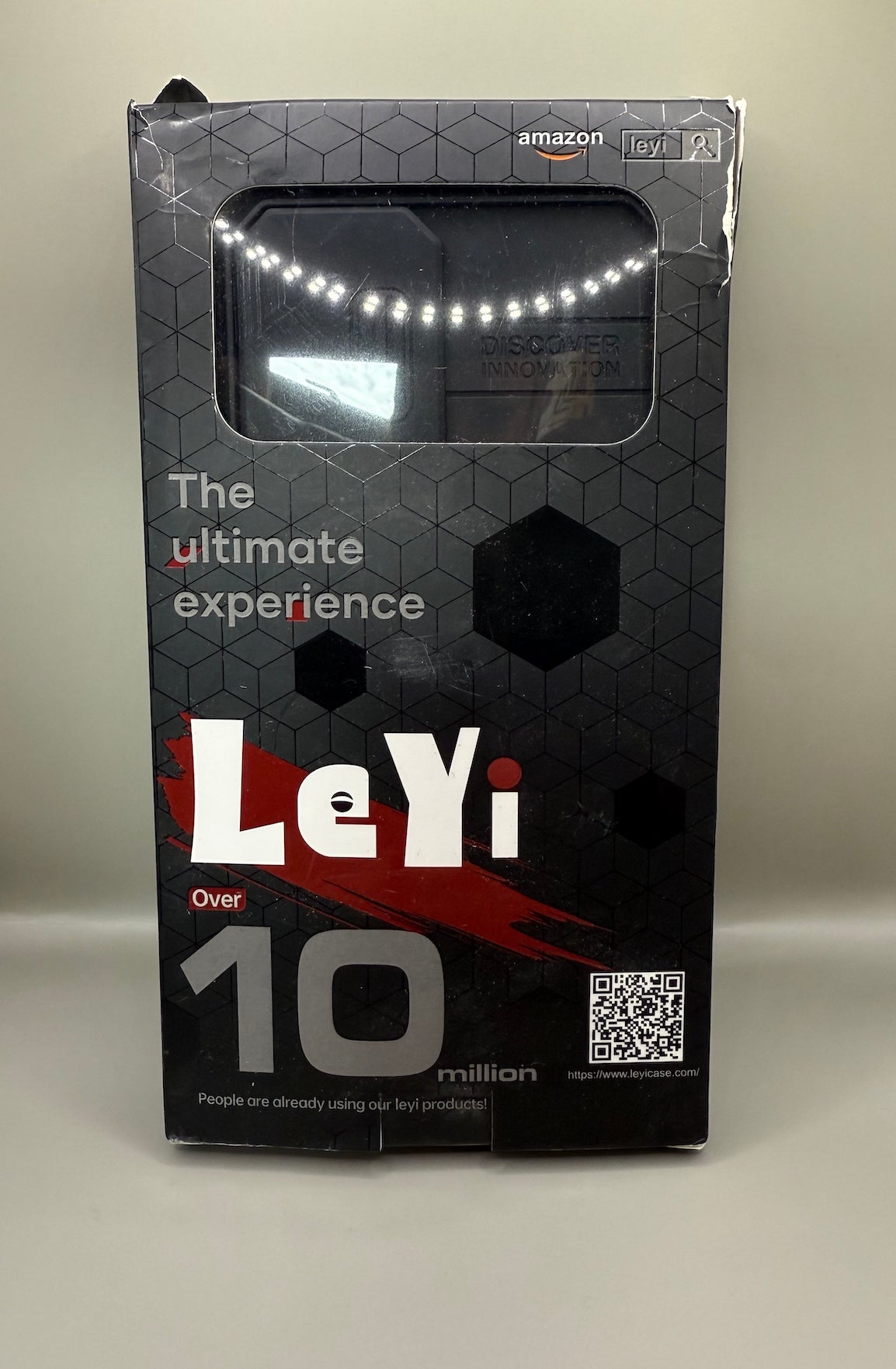 Leyi Samsung A34 5G Phone Case with Camera Lens Cover Slider, Black