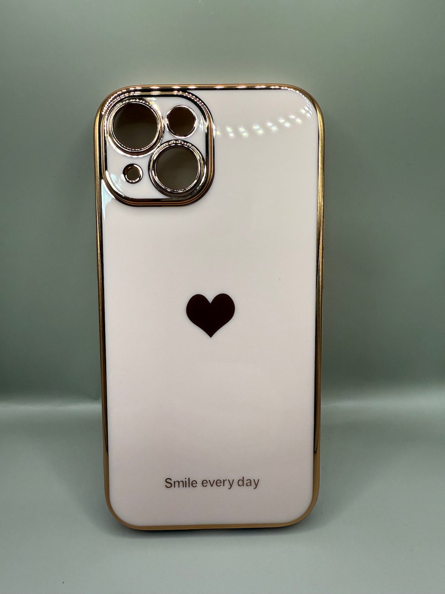Teageo for iPhone 15 Case with 2 Screen Protector Heart Pattern, Light Pink