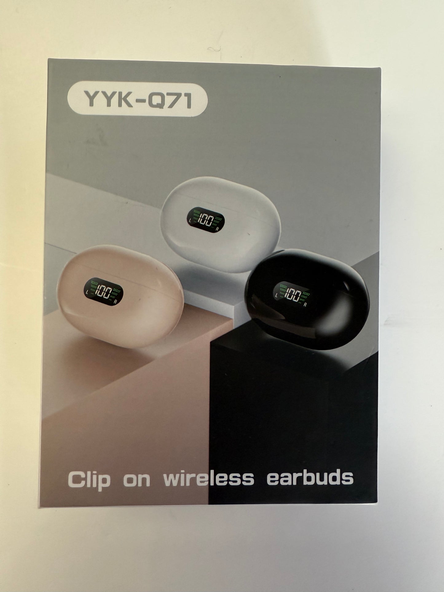 Wireless Earbuds, Ear Clip Bone Conduction Headphones White