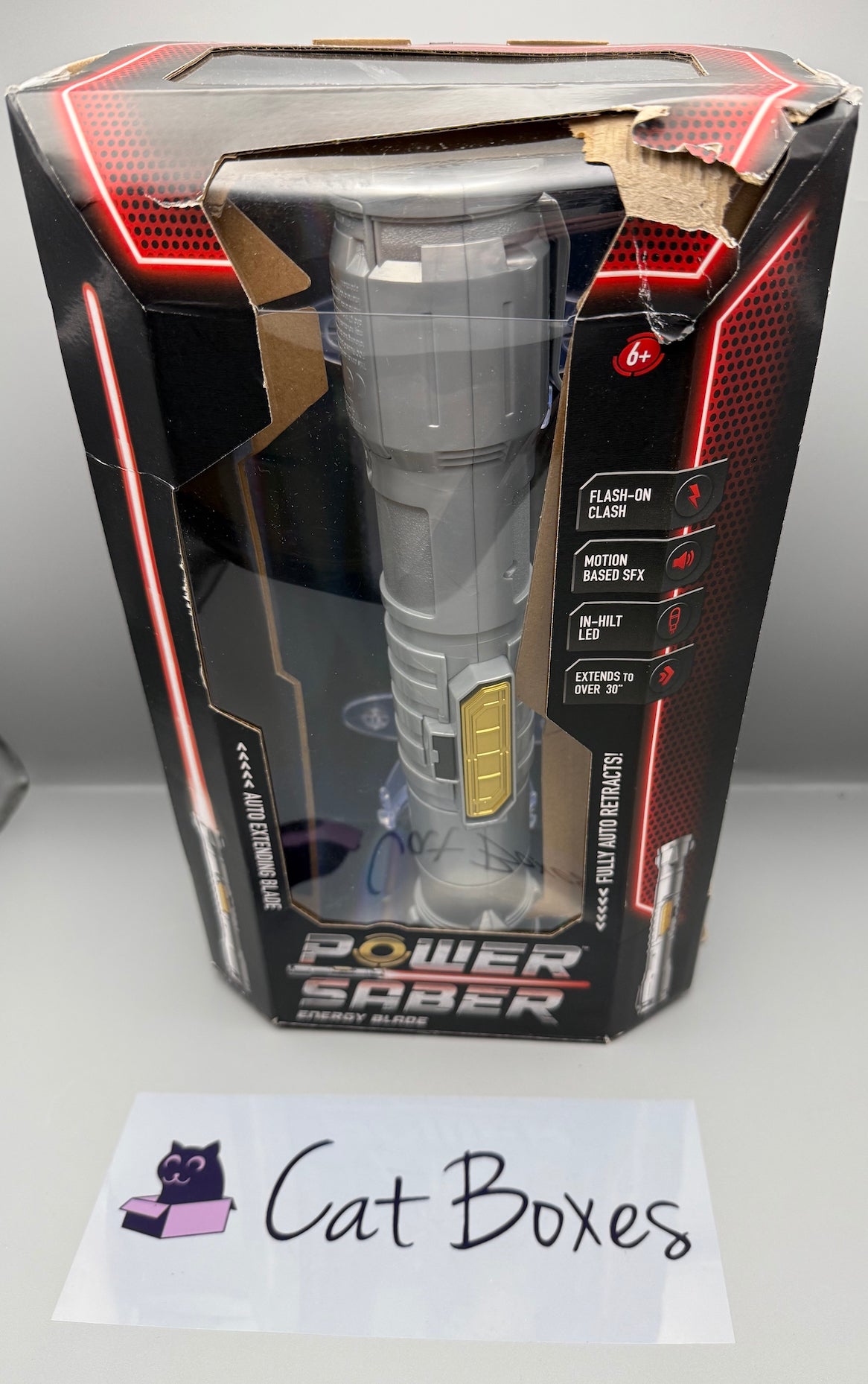 Power Saber: Red | Auto Extending 30" LED Energy Blade **Please read description**