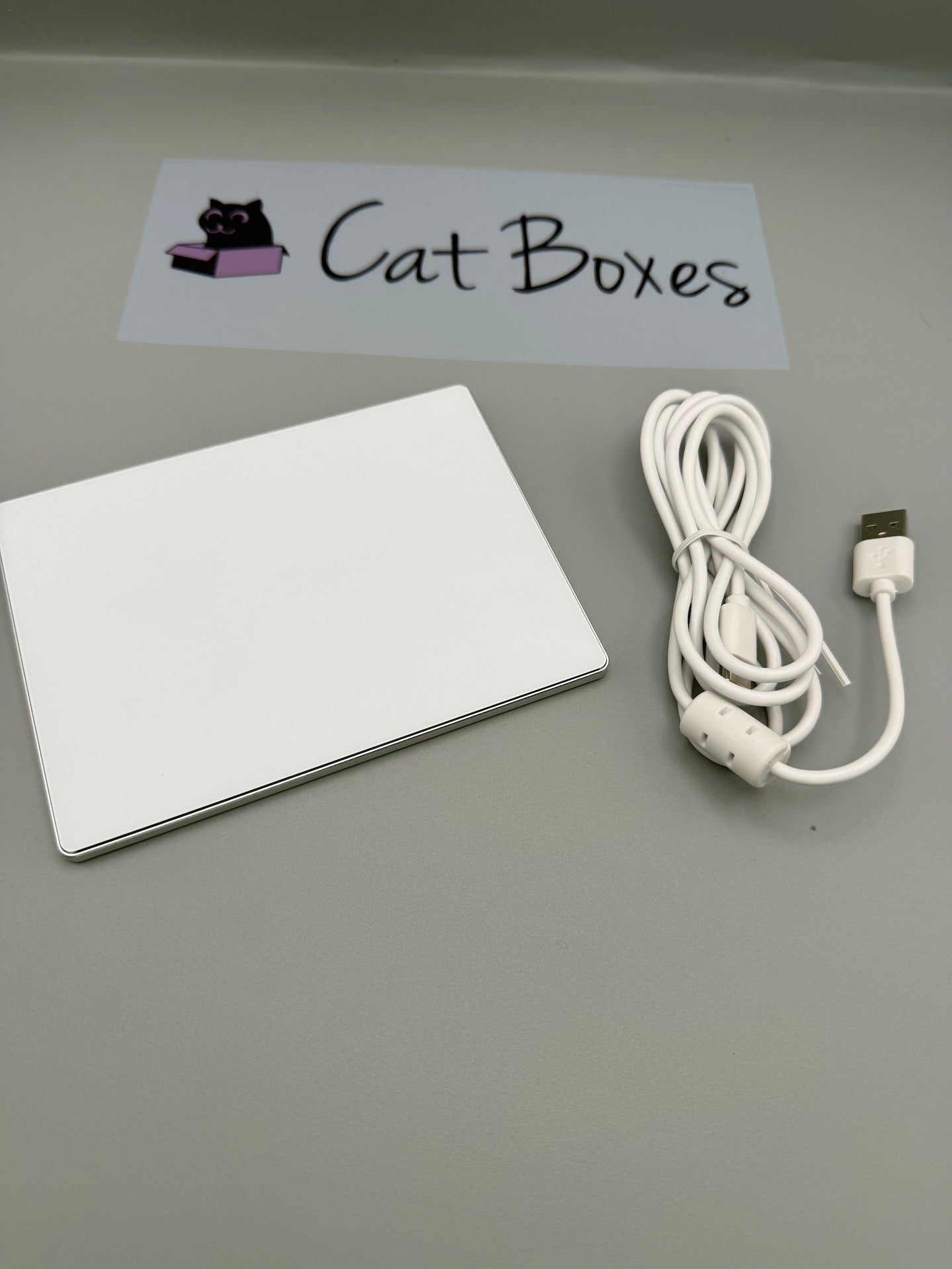Seenda Touchpad for Windows 10/11, Wired Thin Aluminium USB Trackpad, White