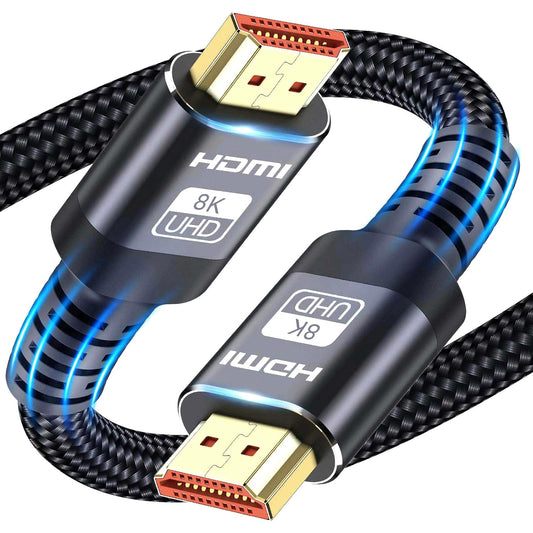 ATETEO 10K 8K HDMI Cable 2.1, 0.6M Ultra HD Cable High-Speed Lead 48Gbps