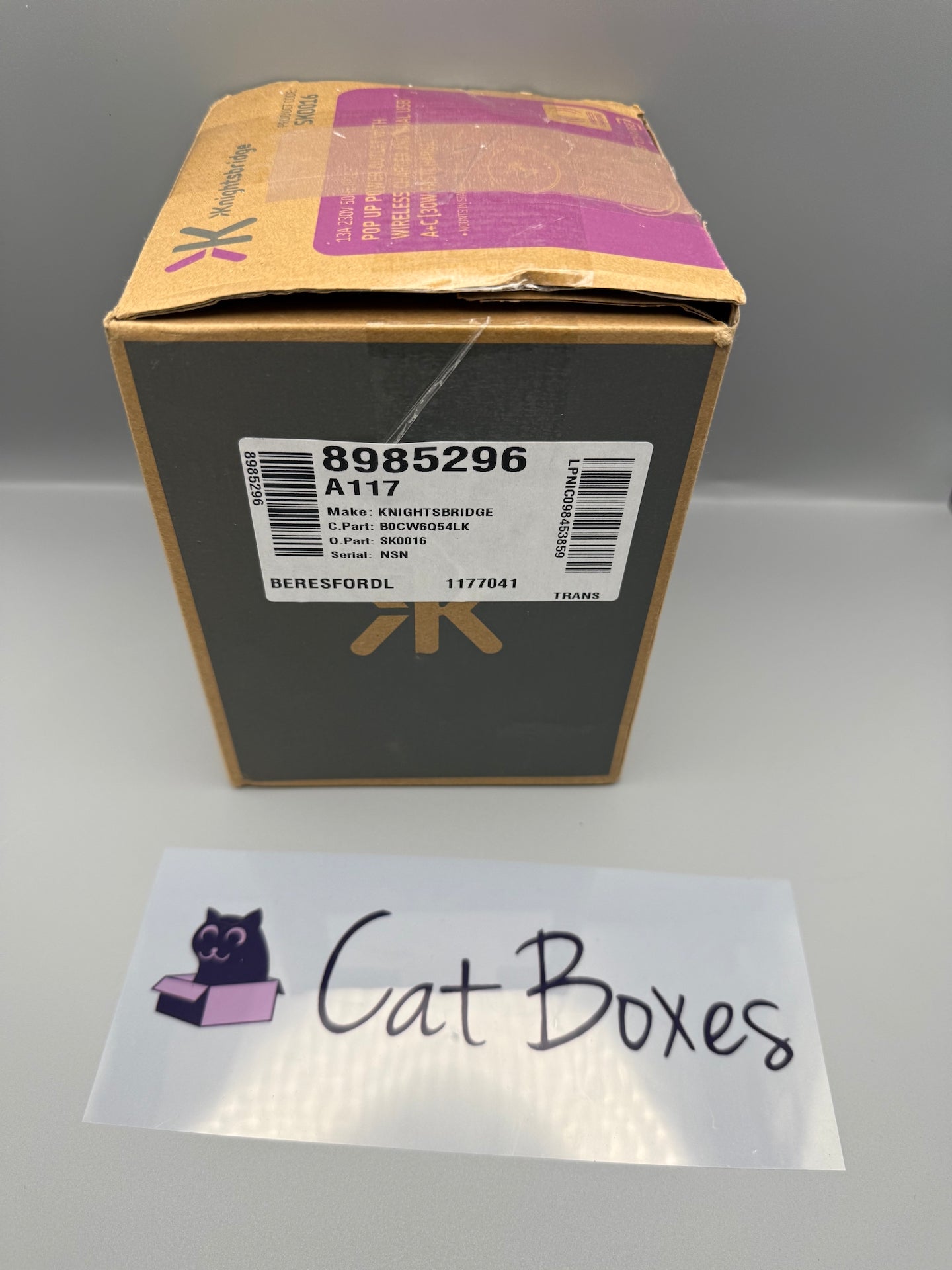 Knightsbridge Recess Mount Pop Up Dual USB Charger, Black