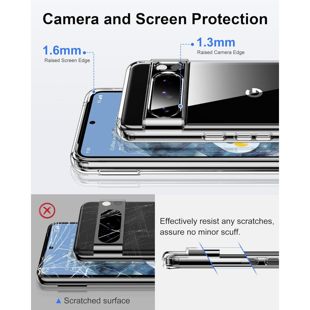 Hoomil Clear Case for Google Pixel 8 Pro (6.7-Inch), Transparent
