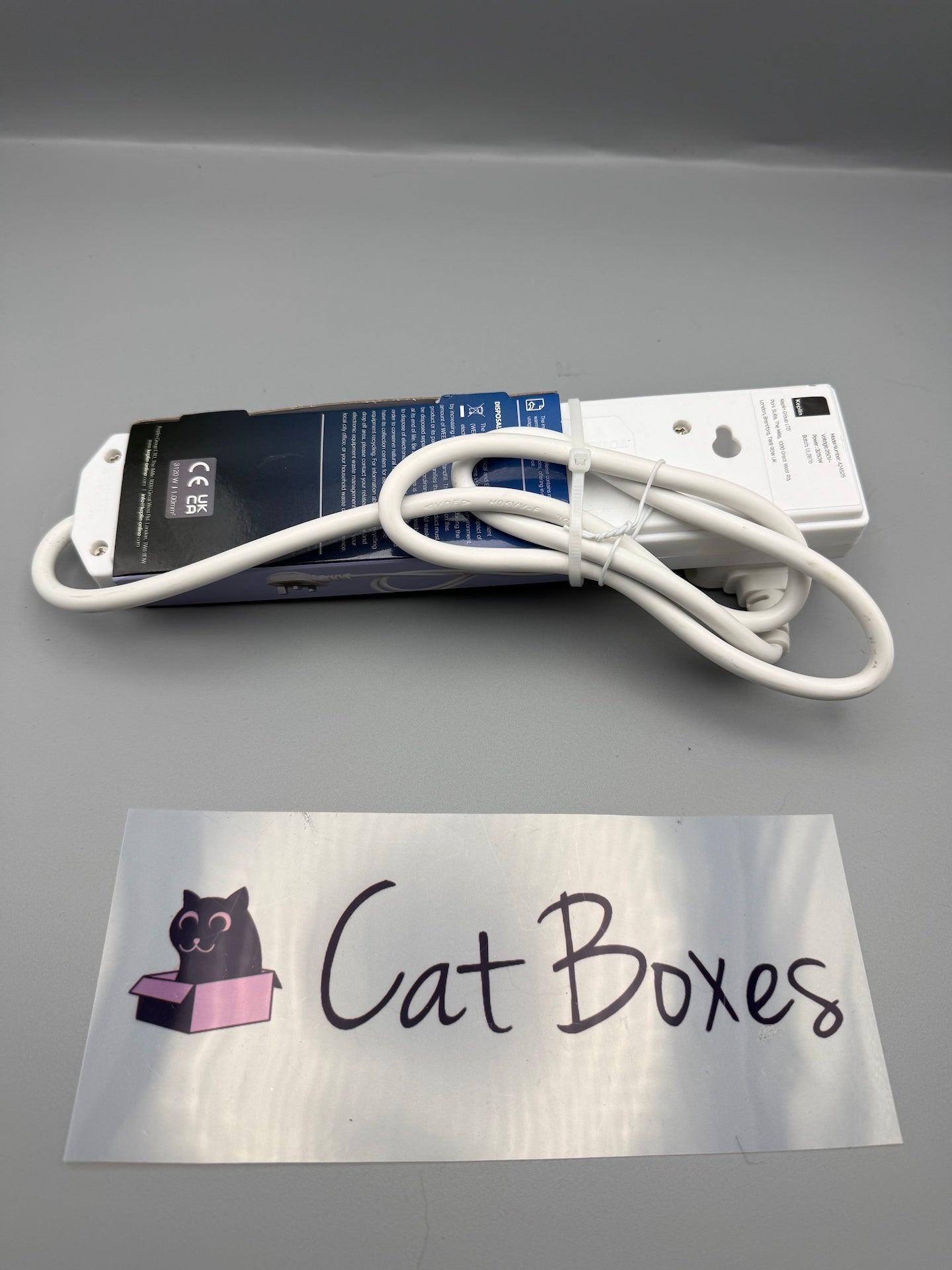 4 Gang Extension Lead 1m UK Plug Power Strip White 13A