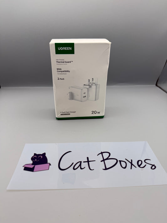 Ugreen USB C Charger Plug, 2-Pack 20W