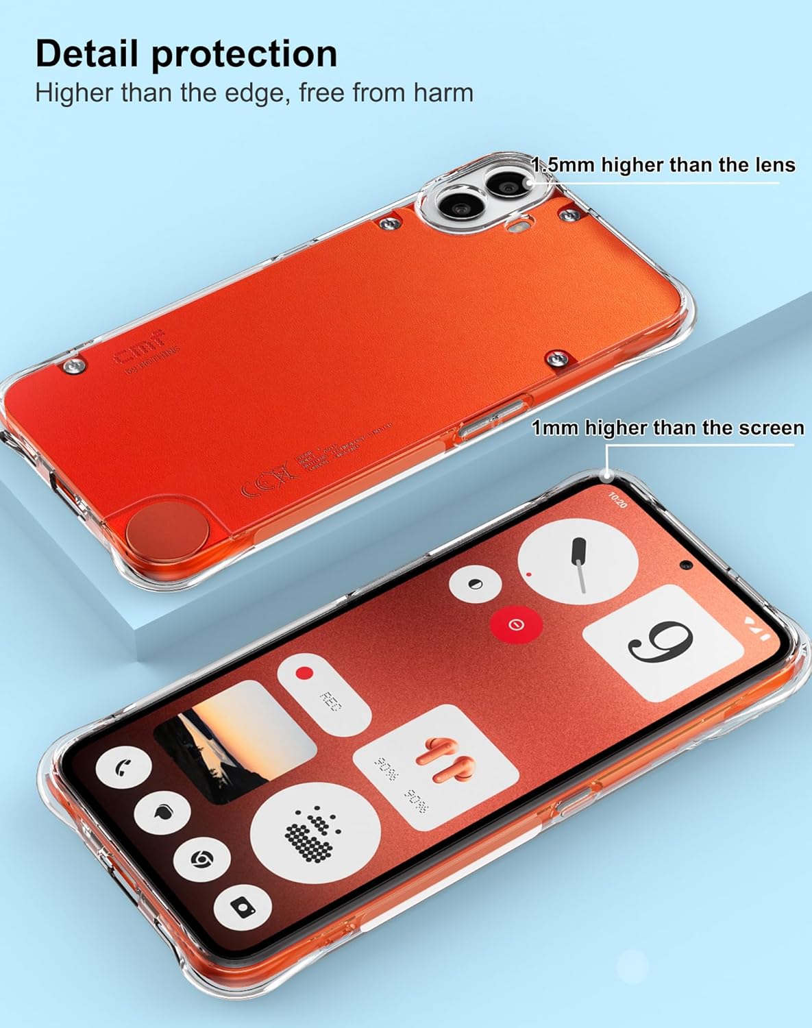 Foluu Crystal Clear Case for Nothing CMF Phone 1 2024