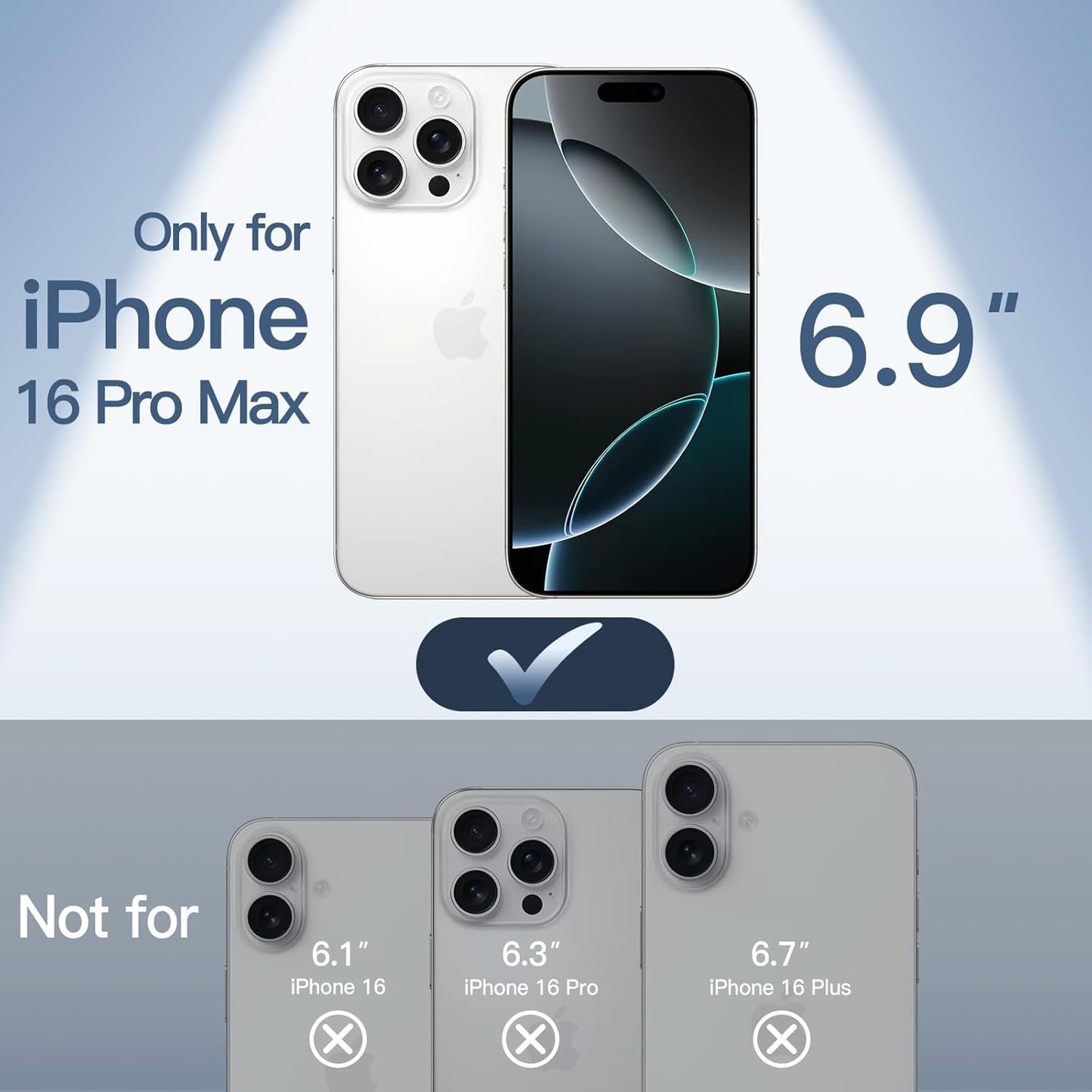 JETech Ultra Slim (0.35mm Thin) Case for iPhone 16 Pro Max 6.9 Inch, (White)
