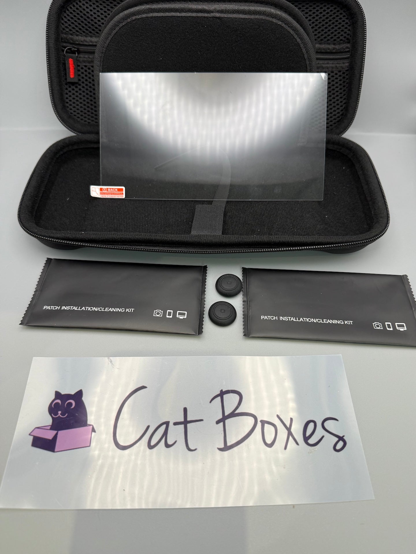 CoBak Nintendo Switch 2 Carry Case with Screen Protector Thumb Grips Black