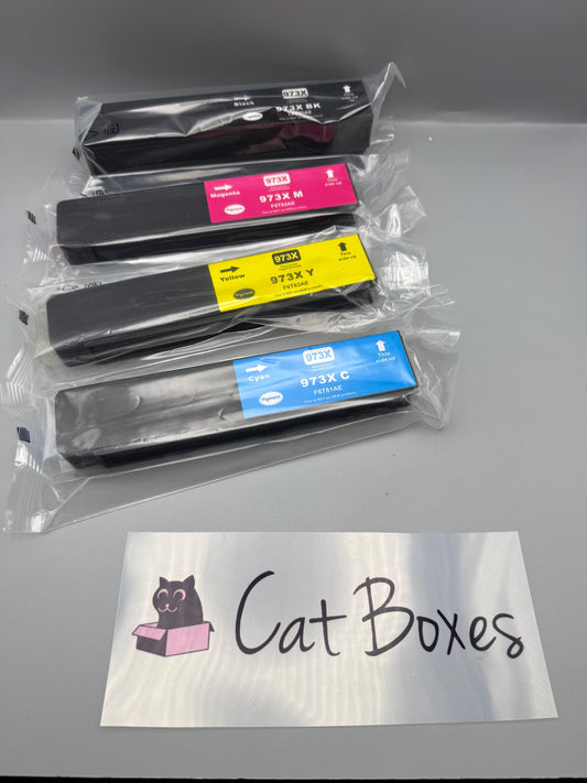 HP 973X Compatible Ink Cartridges CMYK 4 Pack PageWide Pro 477 577