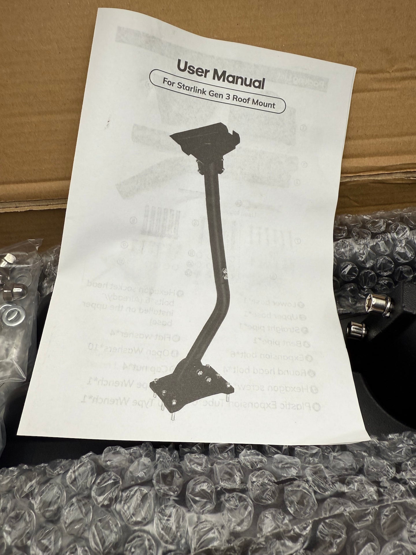 Bindokun Starlink Gen 3 Mount, Starlink Wall Mount Compatible with V3 Starlink