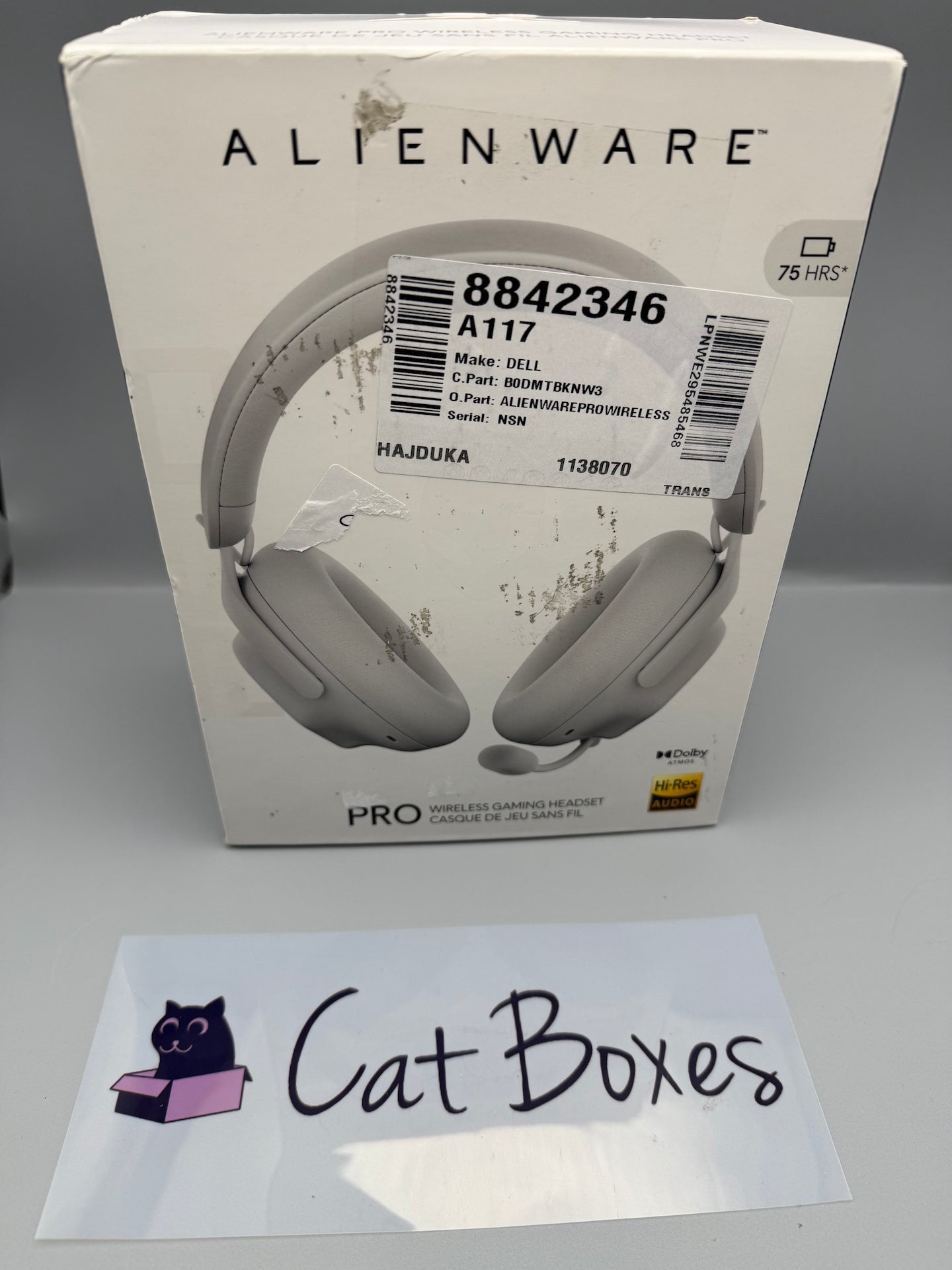 Alienware Pro Wireless Gaming Headset Lunar Light