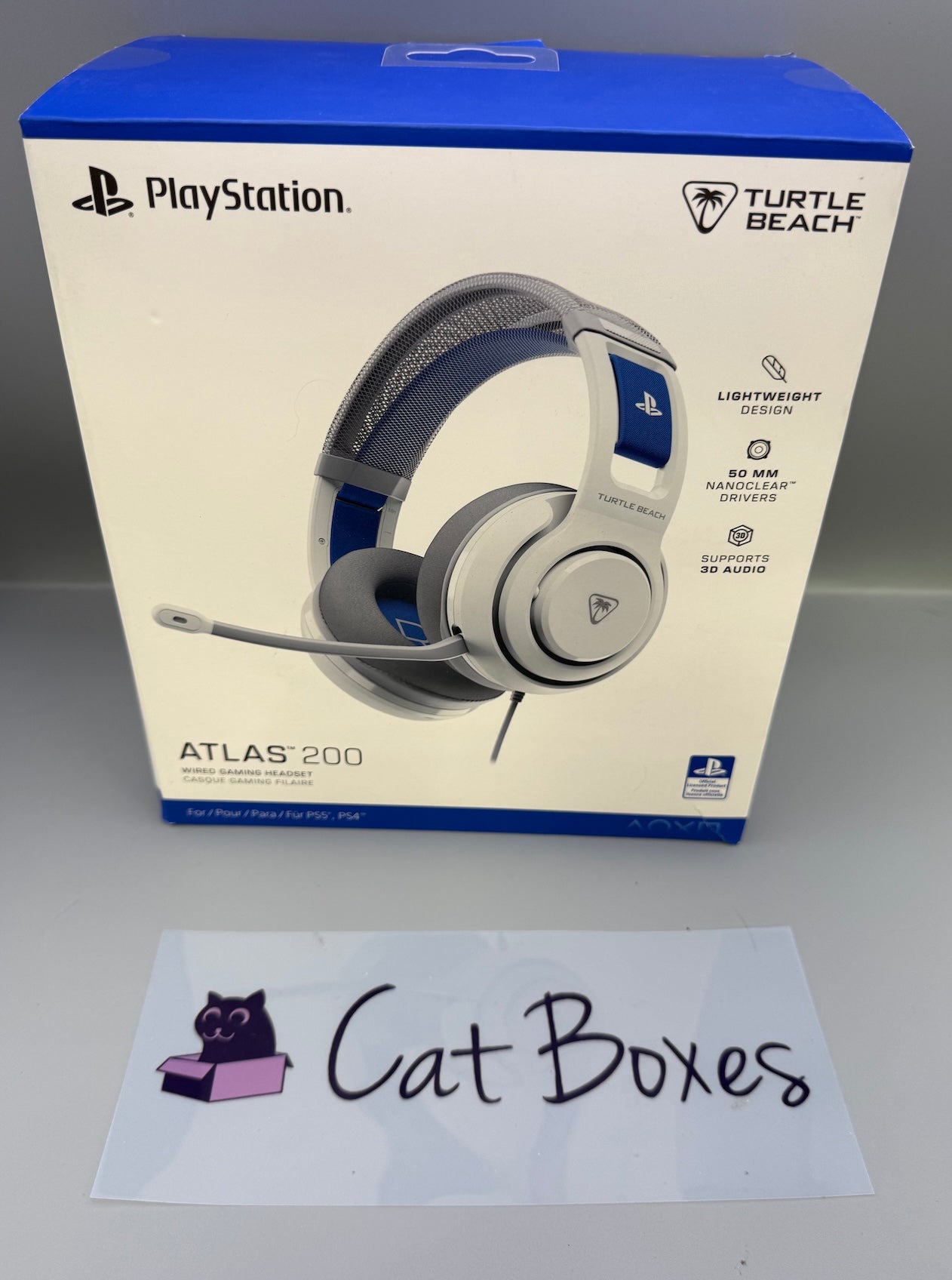 Turtle Beach Atlas 200 PS5 PS4 Wired Gaming Headset White 3.5mm