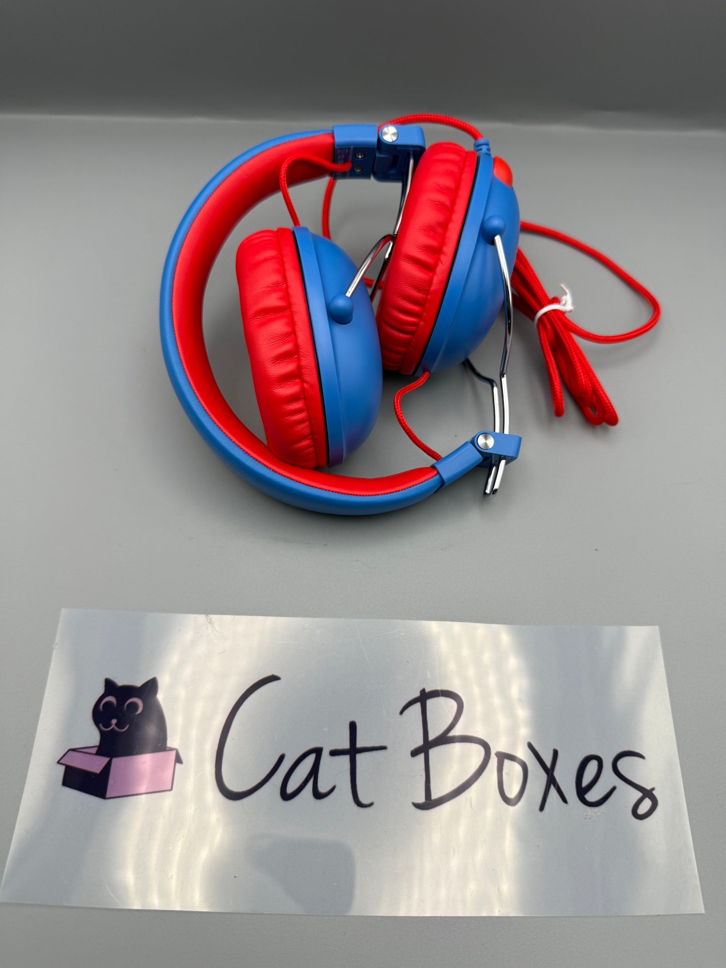HK05 Kids Headphones Wired 3.5mm Volume Limited Blue Red