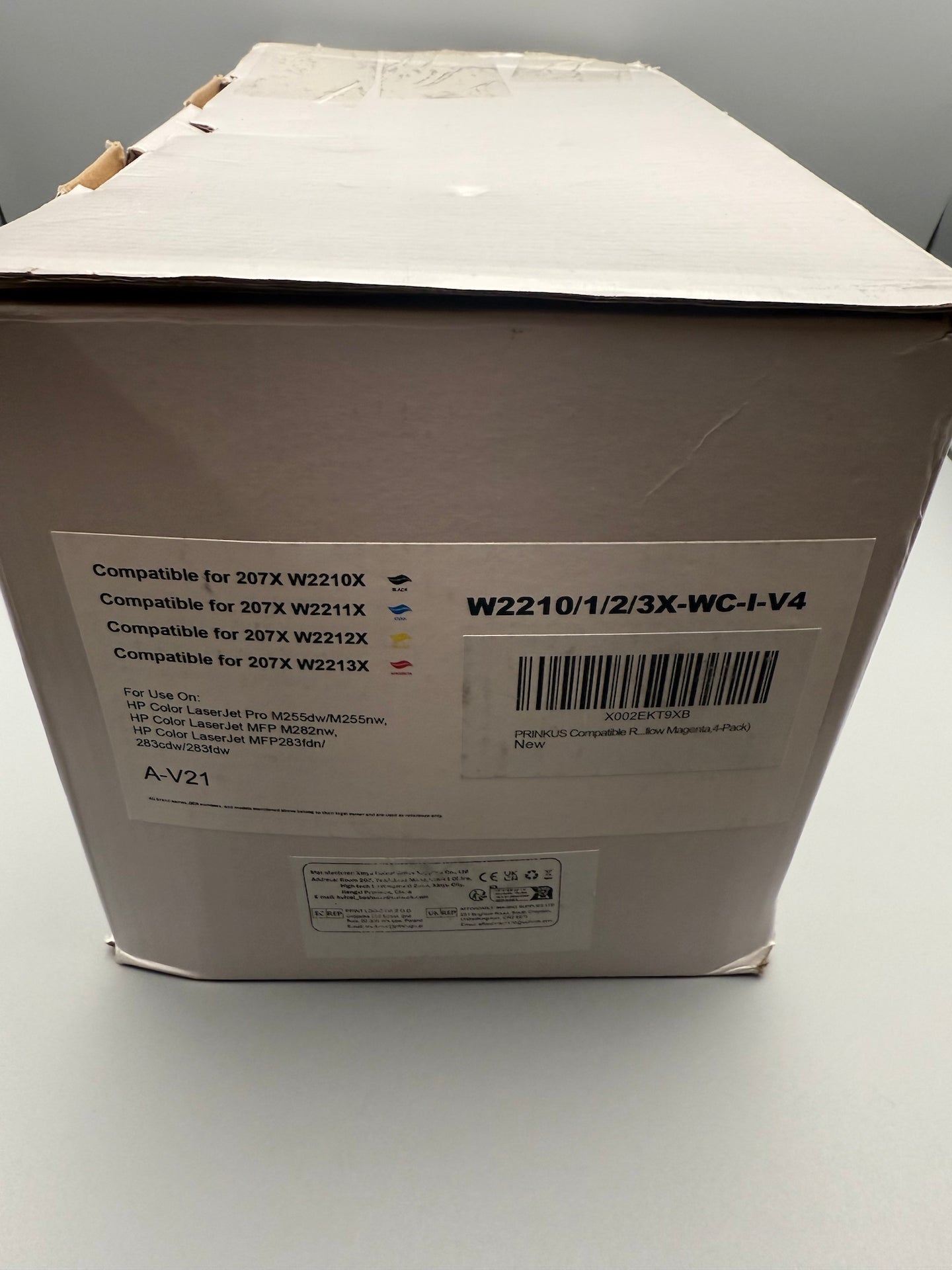 HP 207X 207A Compatible Toner Cartridges CMYK 4 Pack With Chip M283