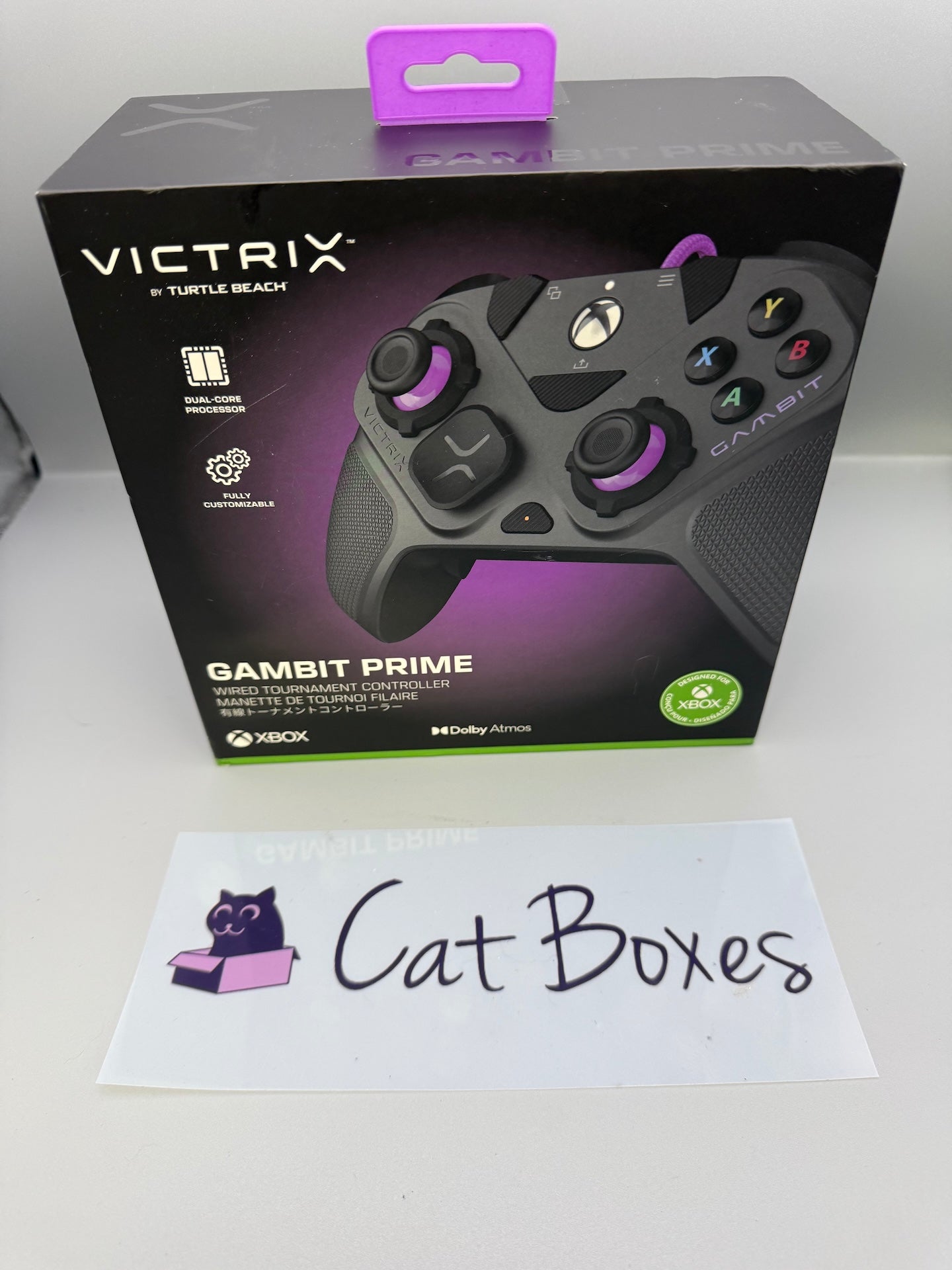 Turtle Beach Victrix Gambit Prime wired Xbox PC controller boxed with case