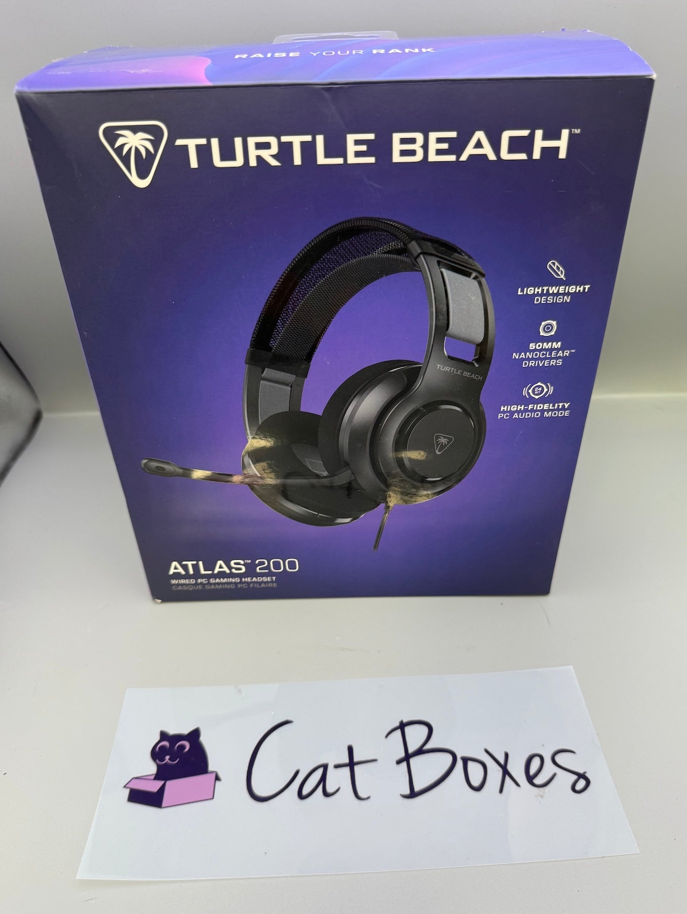 Turtle Beach Atlas 200 PC Wired Gaming Headset Black with USB Adapter