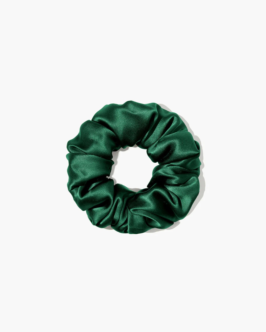 Mommesilk Soft Large Scrunchie - Emerald Green