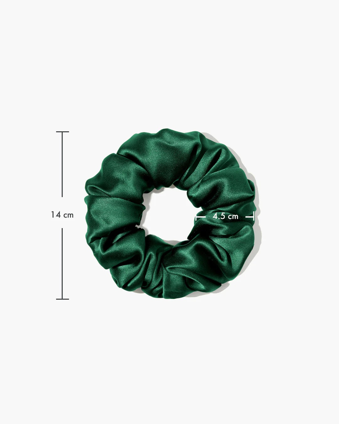 Mommesilk Soft Large Scrunchie - Emerald Green