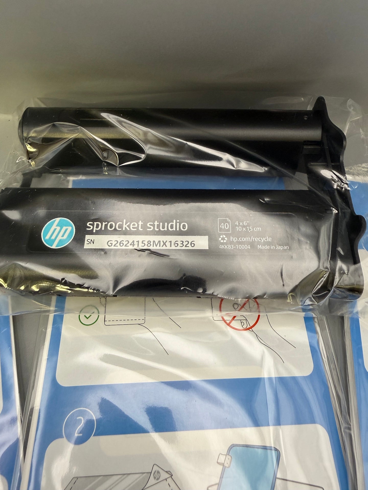 HP Sprocket Studio 4x6 Photo Paper 60 Sheets + Genuine Cartridge