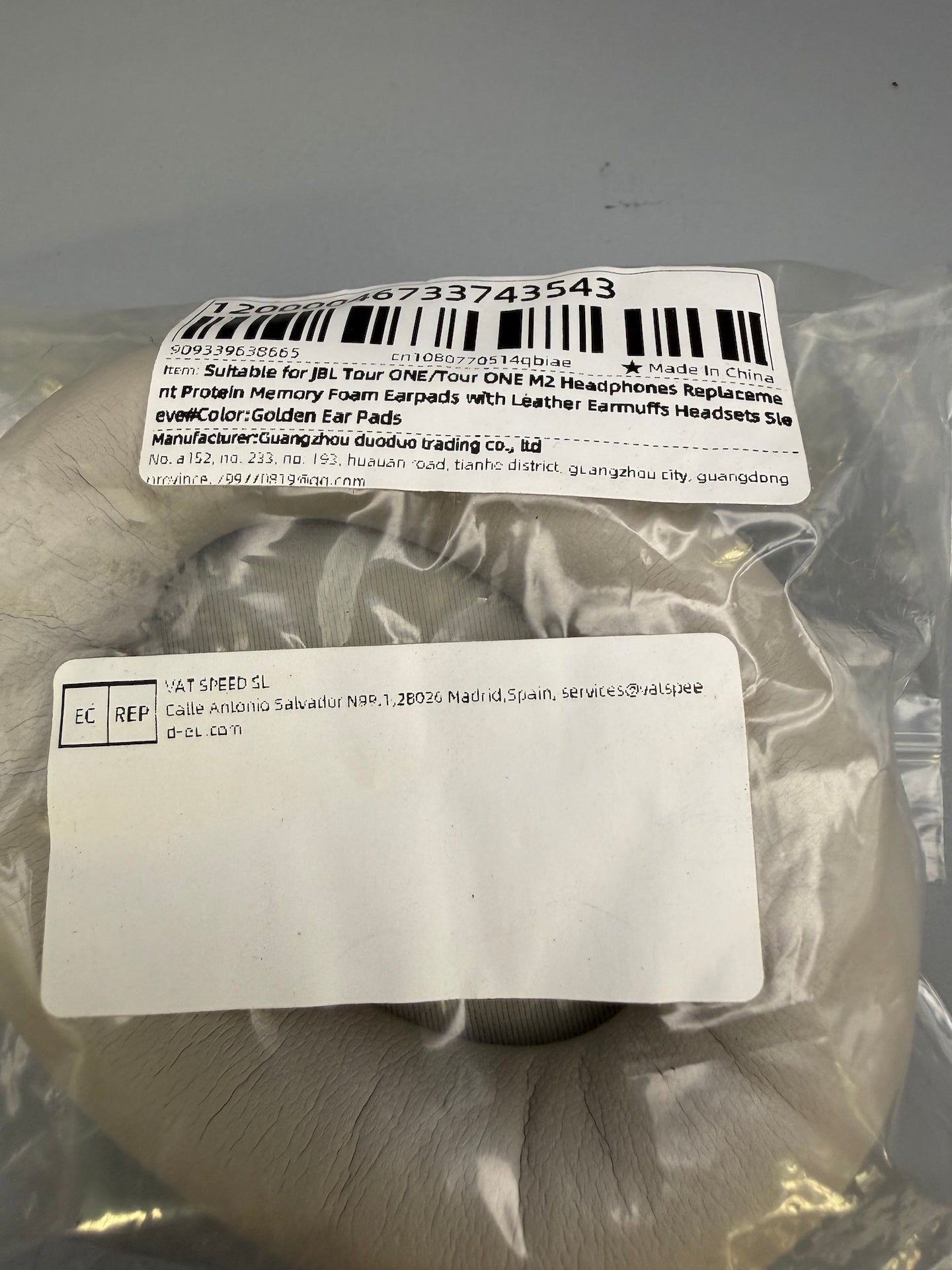 Replacement Ear Pads for JBL Tour One / Tour One M2 Headphones Gold