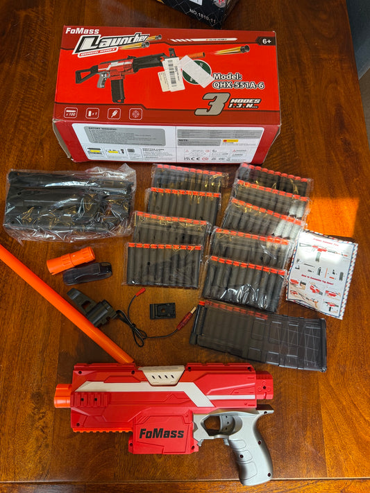 FoMass Launcher Quick Shot QHX-551A-6 Electric Foam Dart Blaster *Incomplete*