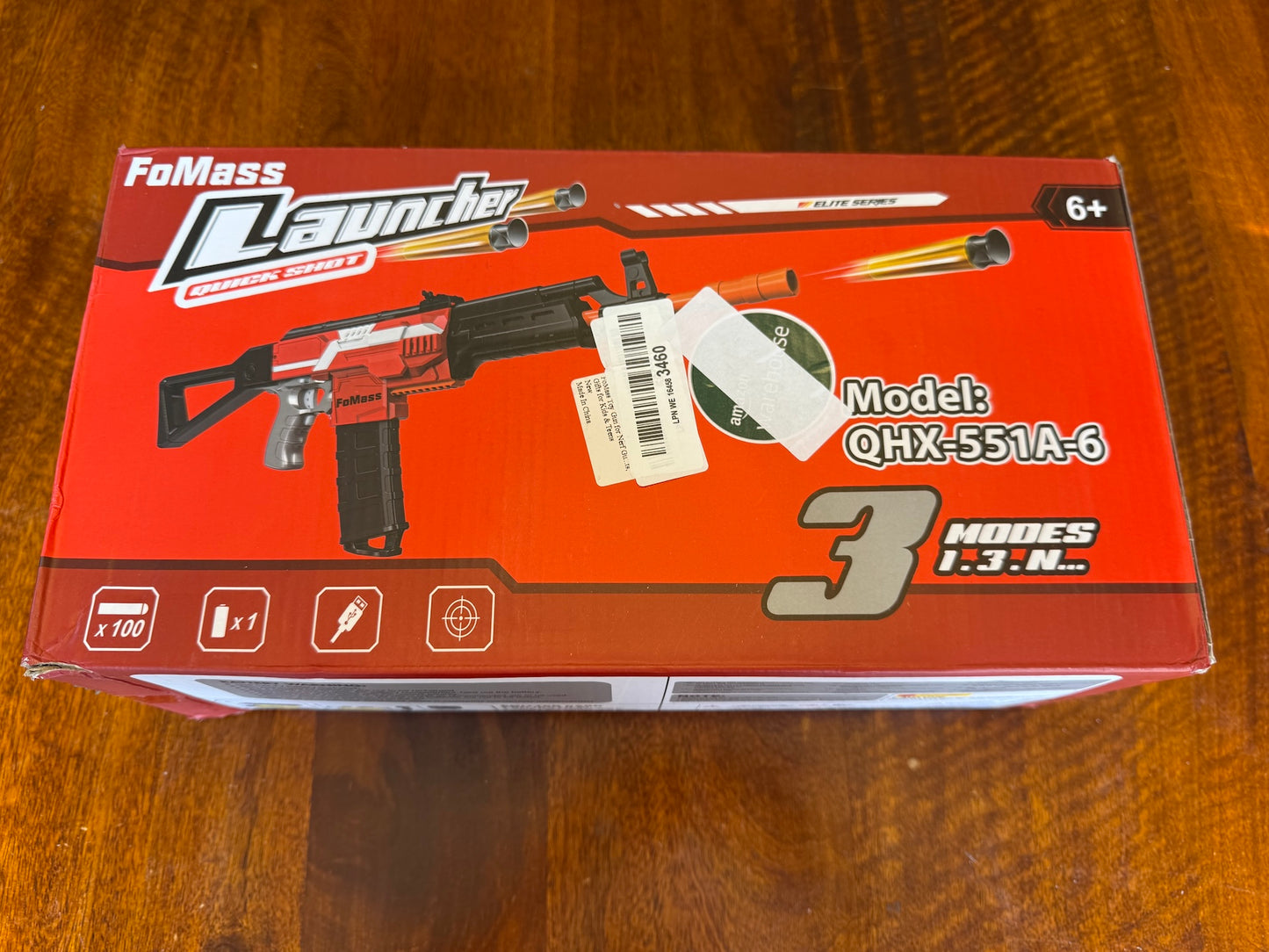 FoMass Launcher Quick Shot QHX-551A-6 Electric Foam Dart Blaster *Incomplete*