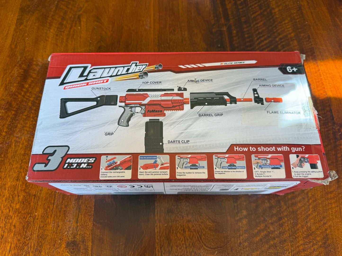 FoMass Launcher Quick Shot QHX-551A-6 Electric Foam Dart Blaster *Incomplete*