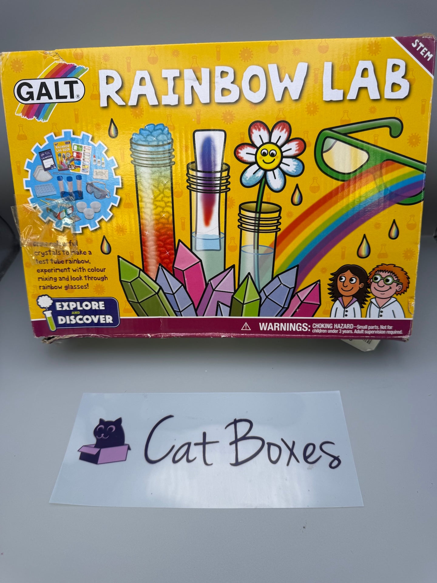Galt Rainbow Lab Science Experiment Kit Unused *Incomplete Missing Crystals*