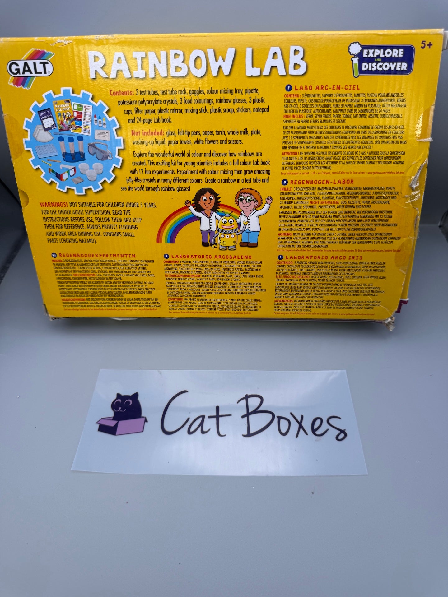 Galt Rainbow Lab Science Experiment Kit Unused *Incomplete Missing Crystals*