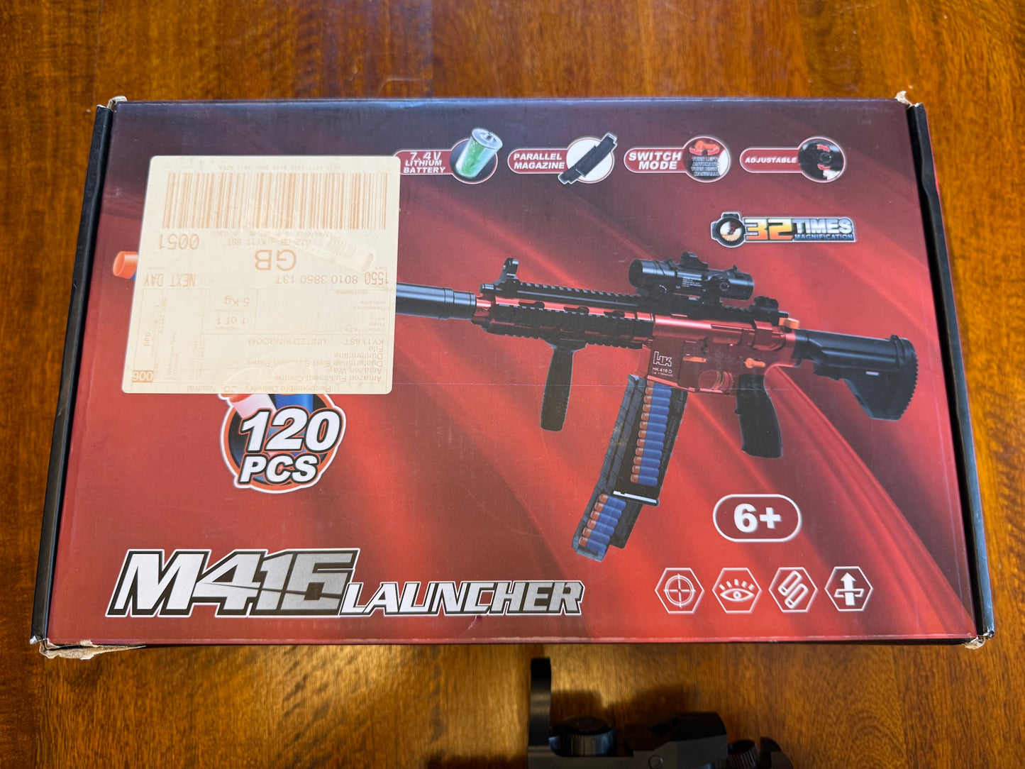 M416 Electric Foam Dart Blaster with Accessories 2 Magazines Used