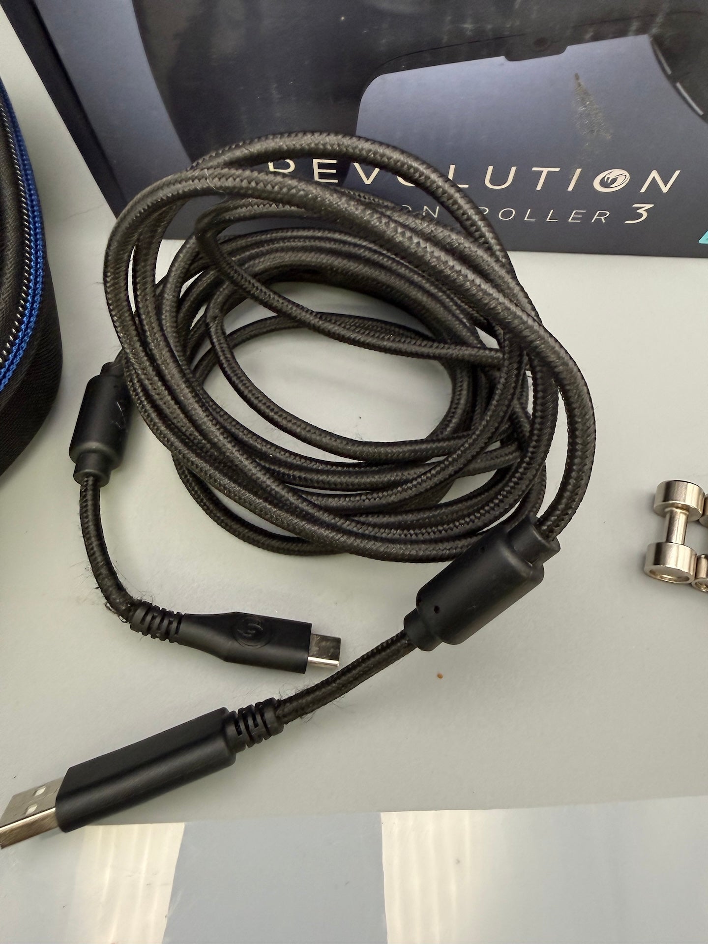 Nacon Revolution Pro 3 Original Case Cable Weights and Box Accessory Bundle