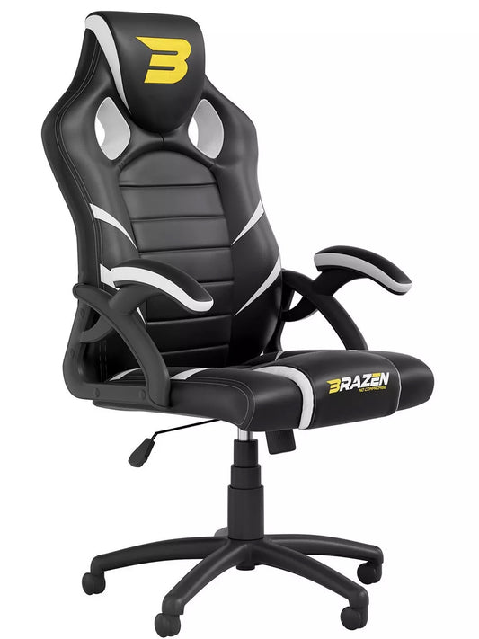 Brazen Puma PC Gaming Chair - Black and White