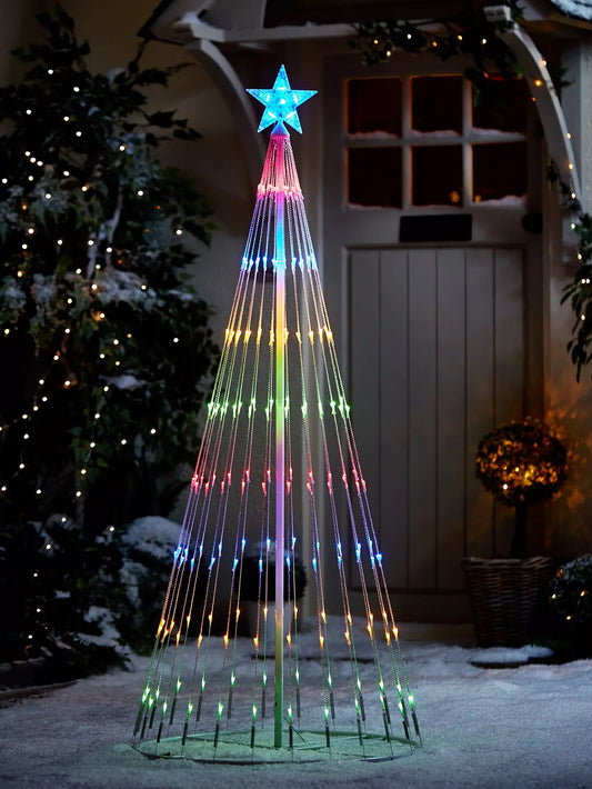 5.5ft Waterfall LED Indoor/Outdoor Christmas Tree Light **Opened & Tatty Box**