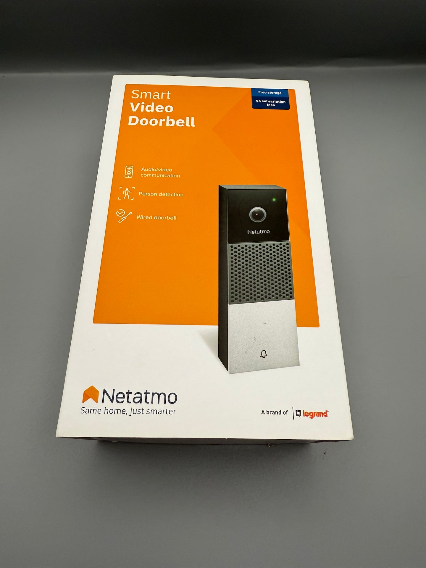 Netatmo Smart Video Doorbell Wired 1080p HDR No Subscription