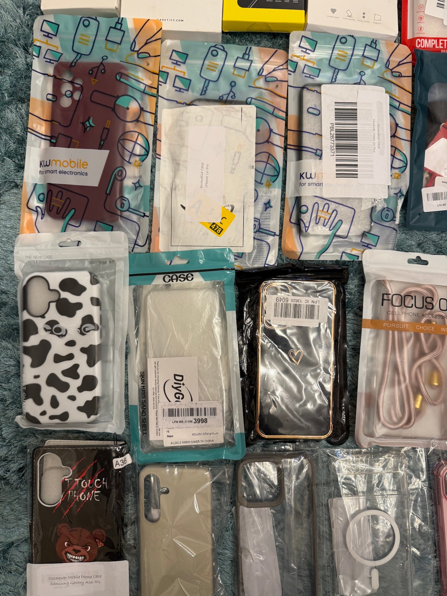 40x Mobile Phone Cases Job Lot Mixed iPhone Samsung Covers Bundle New