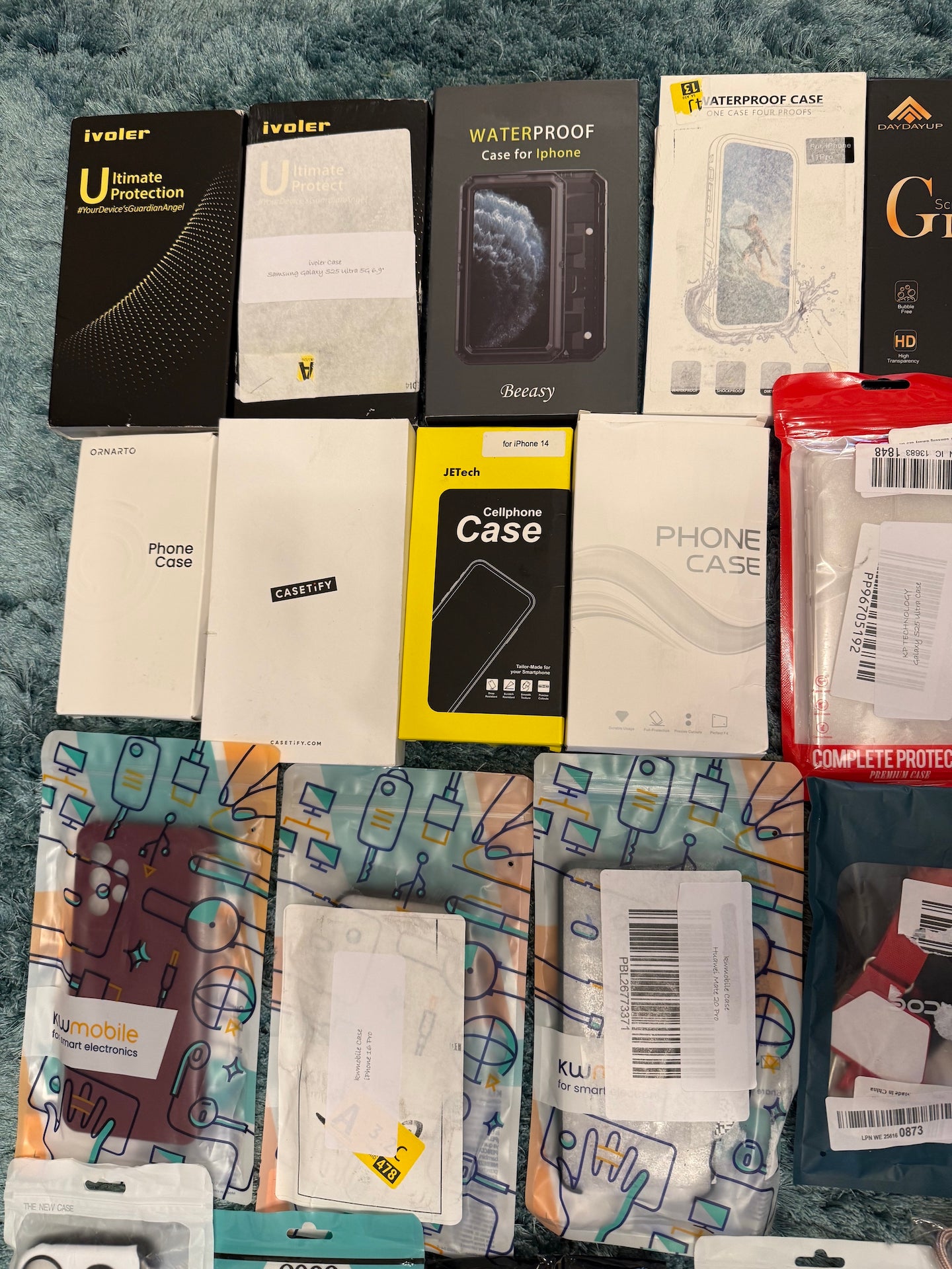 40x Mobile Phone Cases Job Lot Mixed iPhone Samsung Covers Bundle New