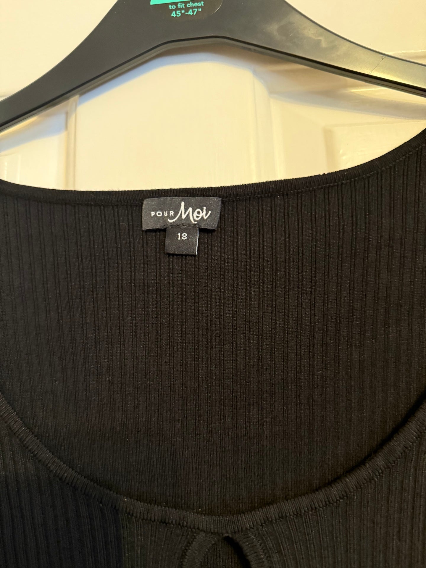 Pour Moi Knitted Dress - Black - Size 18