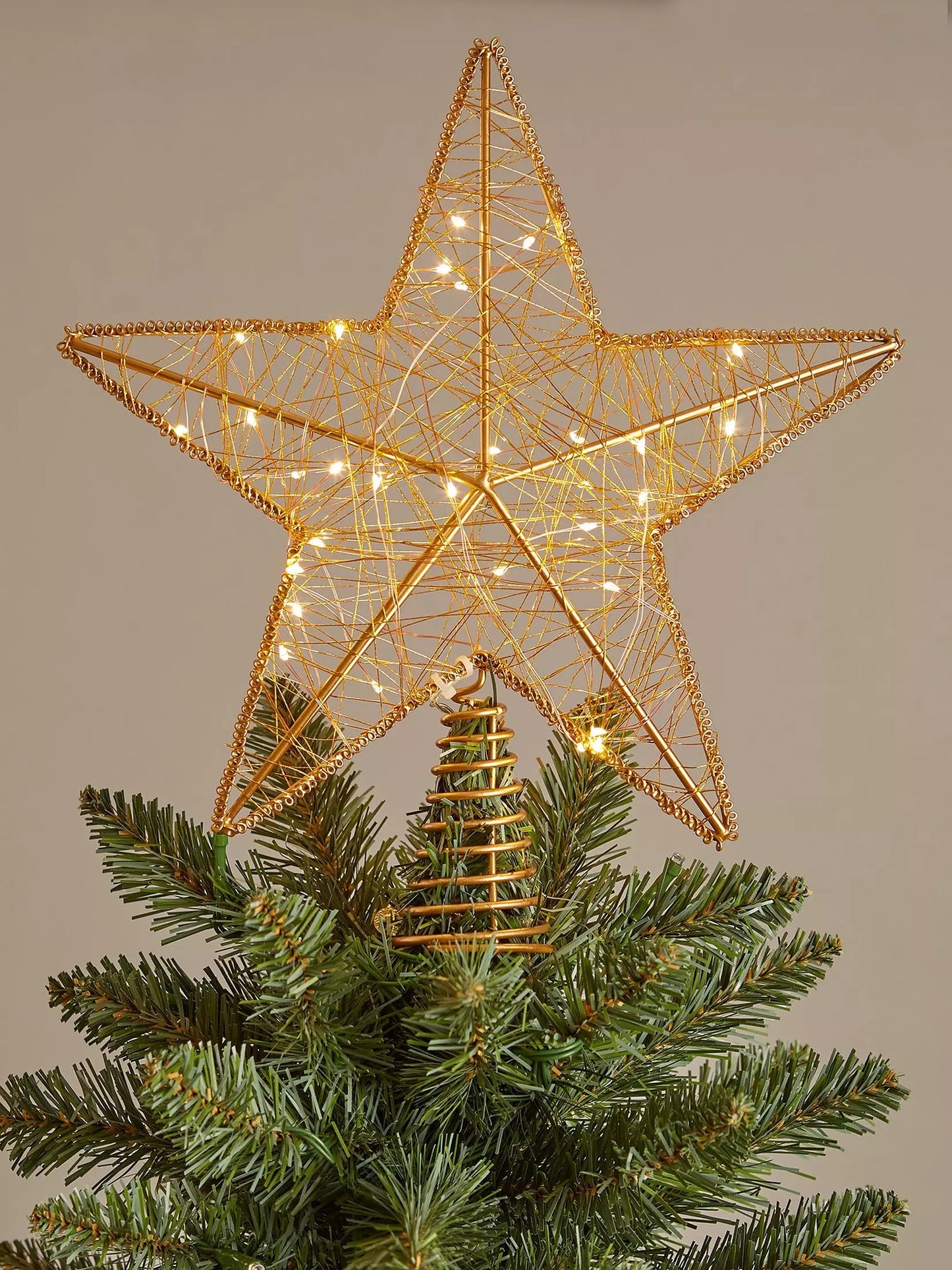 Gold Light Up Tree Topper