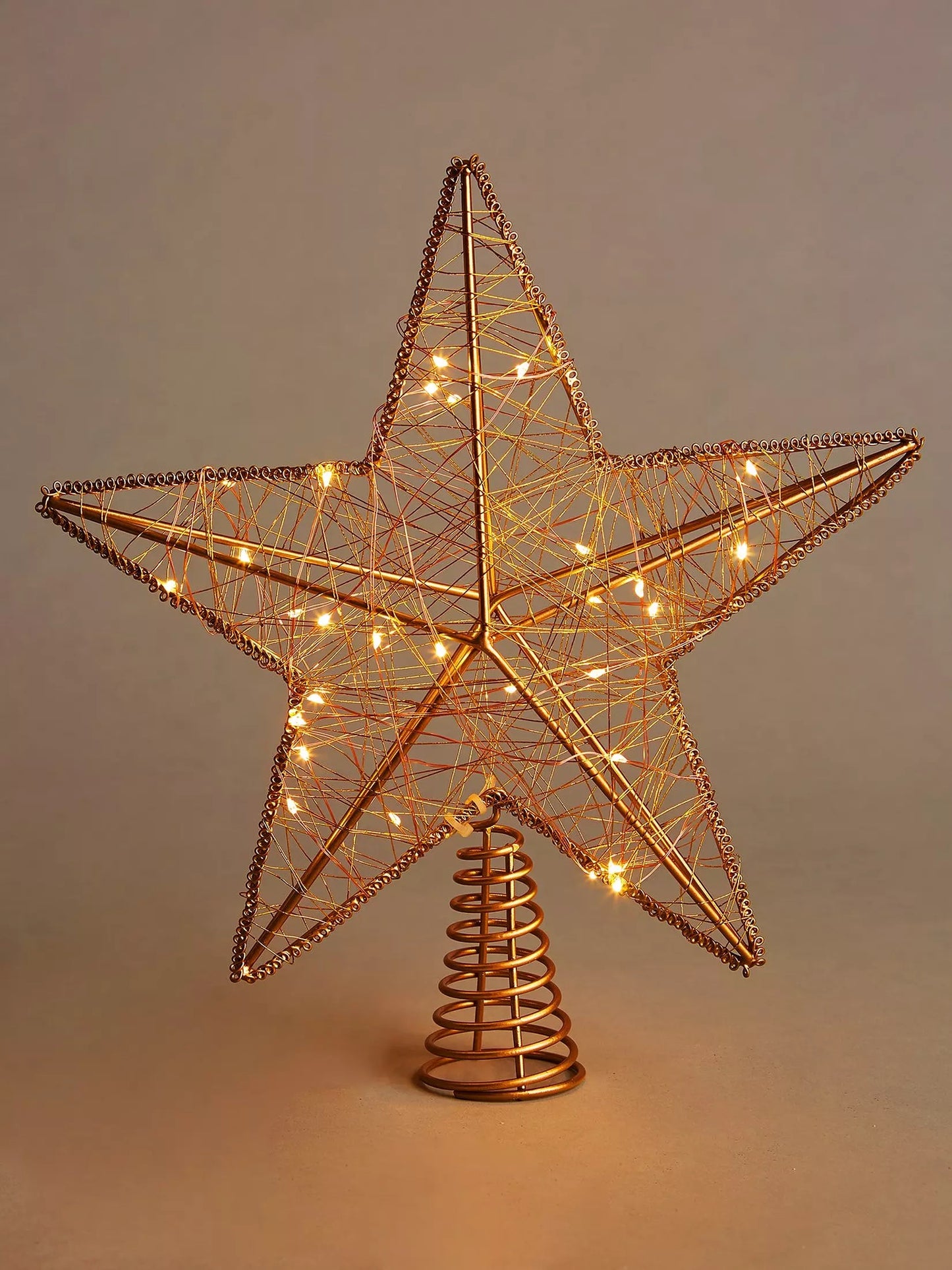 Gold Light Up Tree Topper