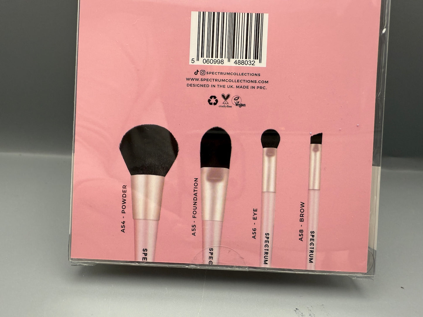 Spectrum Everyday 4 Piece Makeup Brush Set Vegan A54 A55 A56 A58