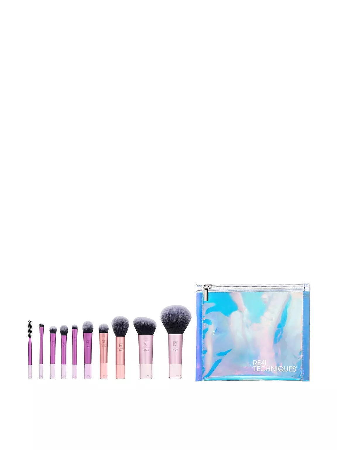 Real Techniques Travel Fantasy Mini Brush Kit 10-in-1 with Bag **Tatty Box**