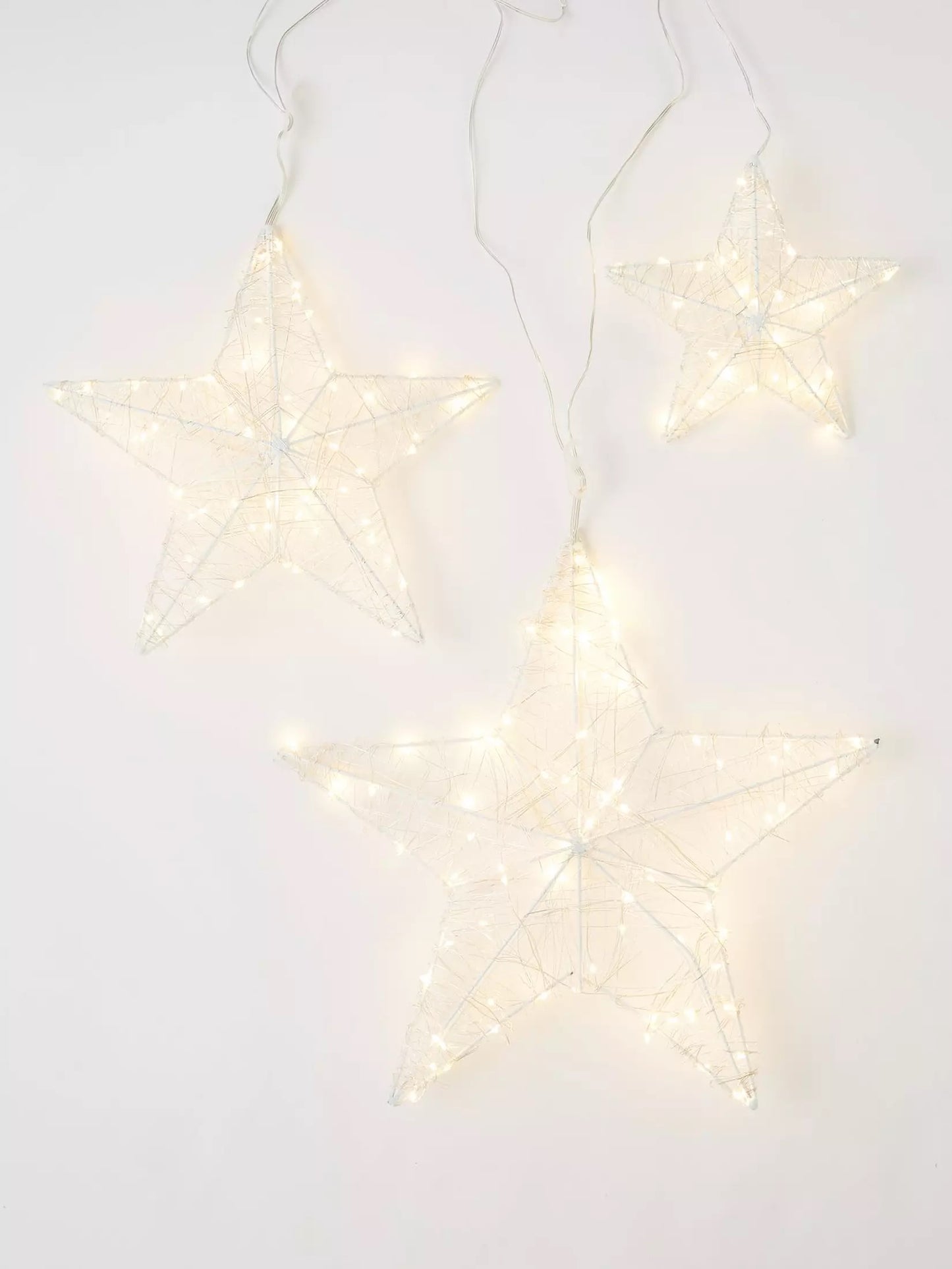 Set of 3 Twinkling Star Christmas Lights