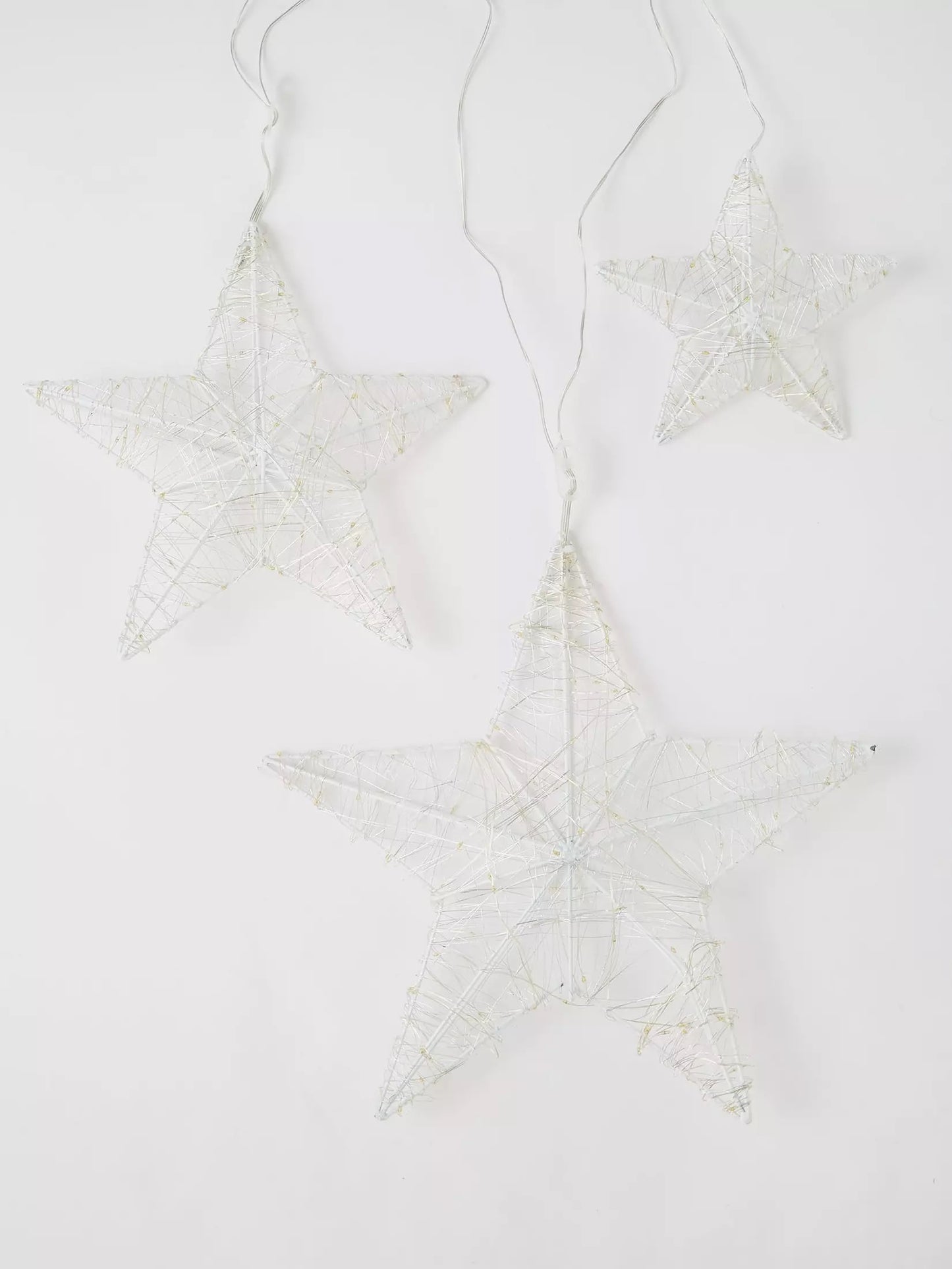 Set of 3 Twinkling Star Christmas Lights